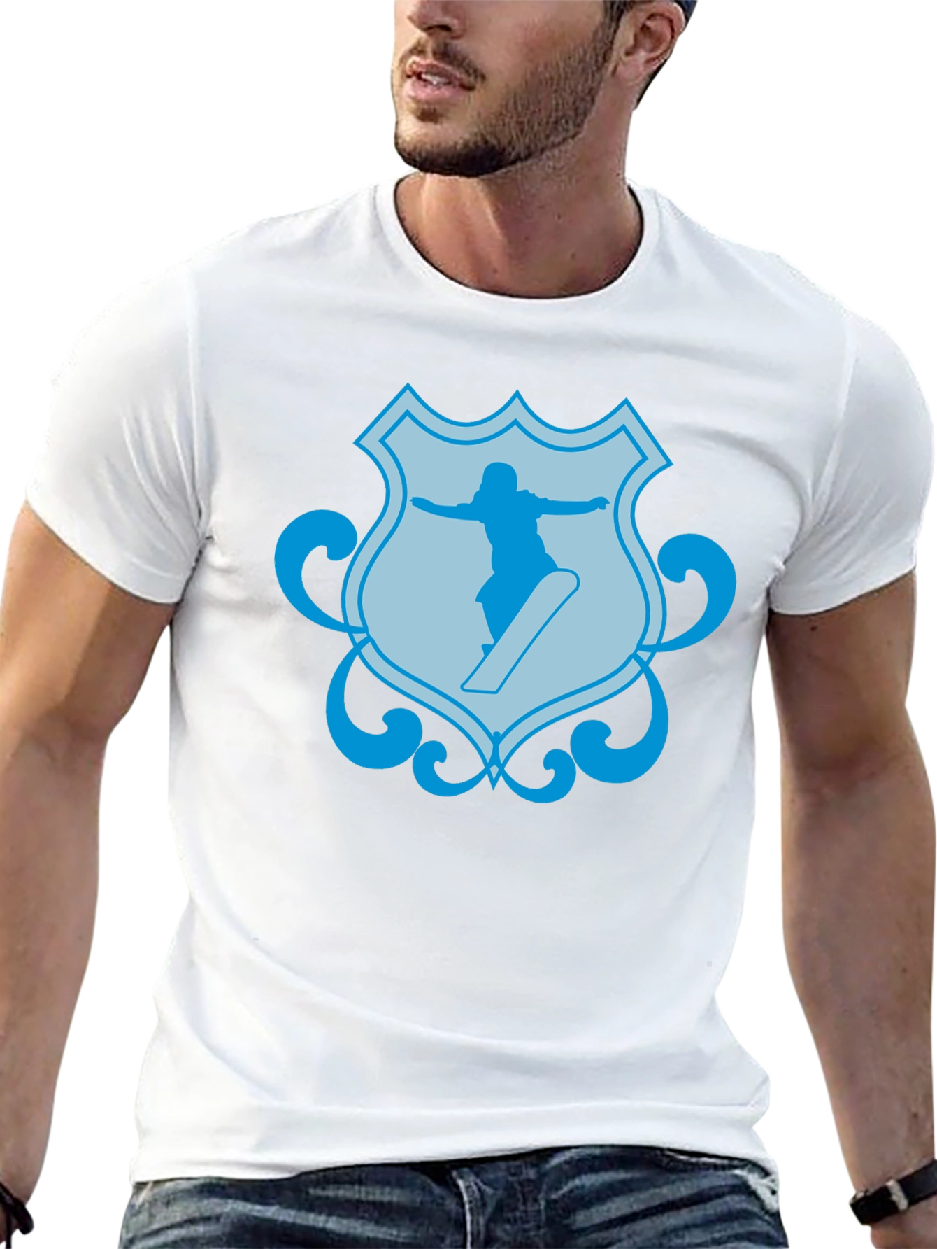 Snowboard Silhouette Graphic Tee