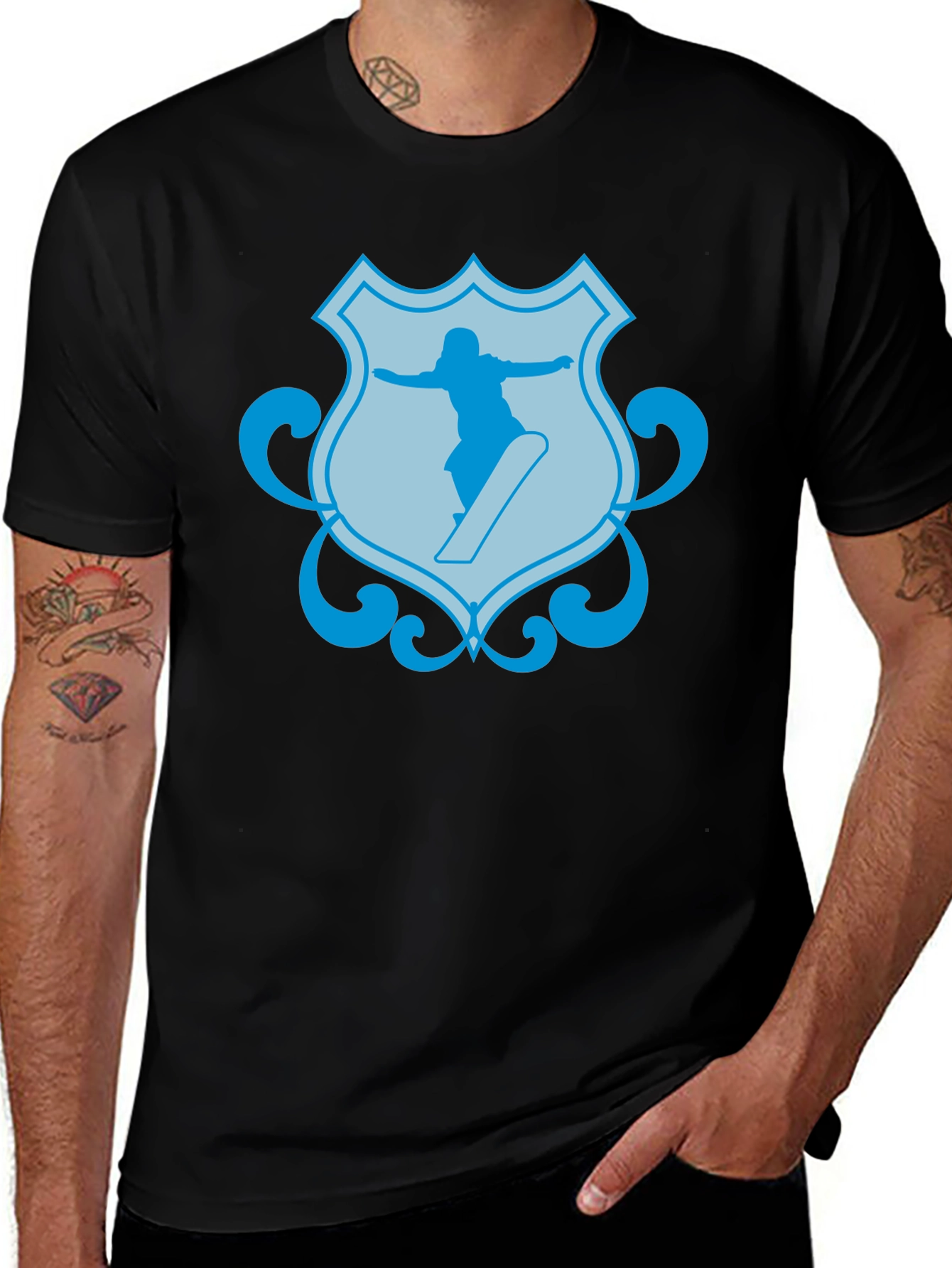 Snowboard Silhouette Graphic Tee