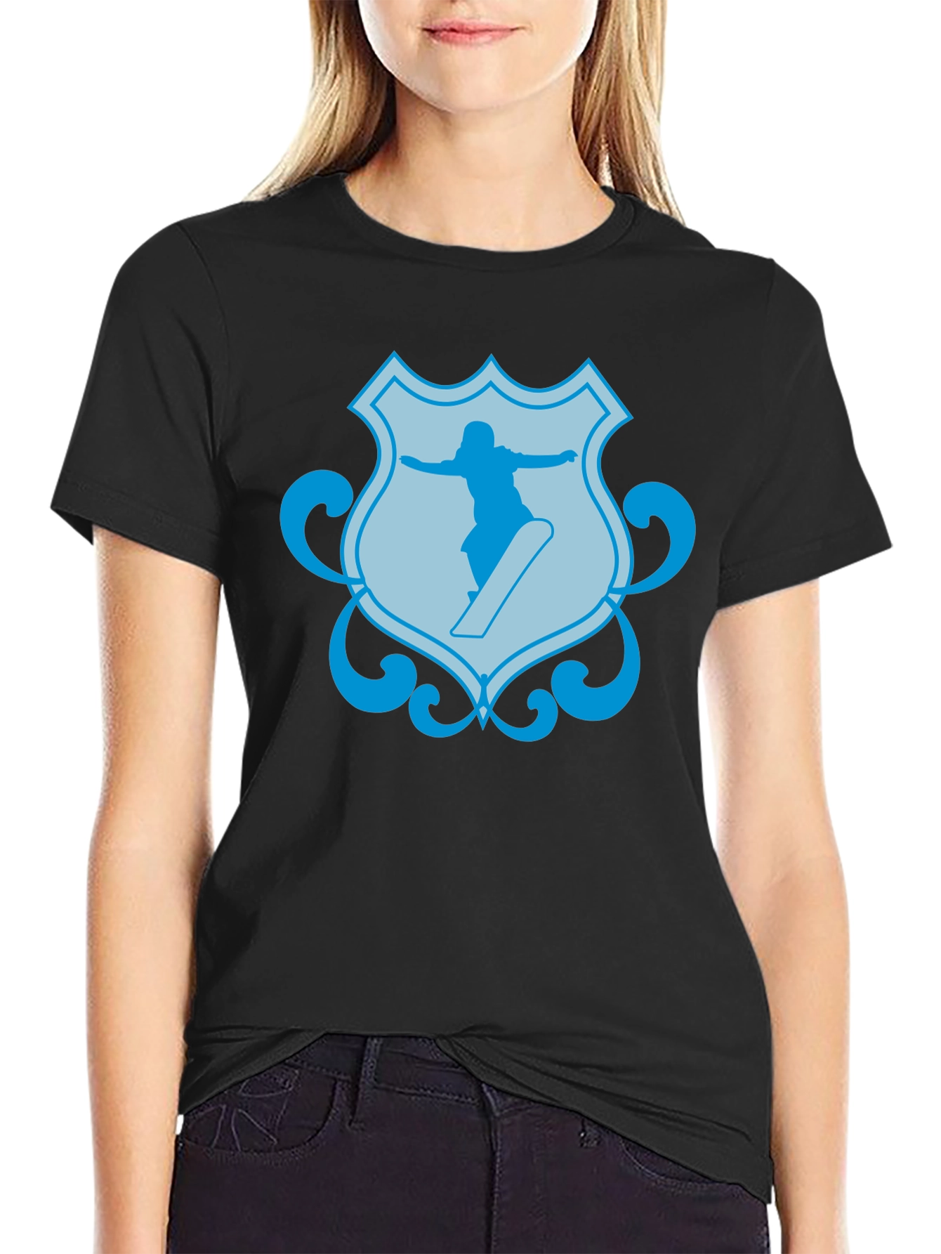 Snowboard Silhouette Graphic Tee