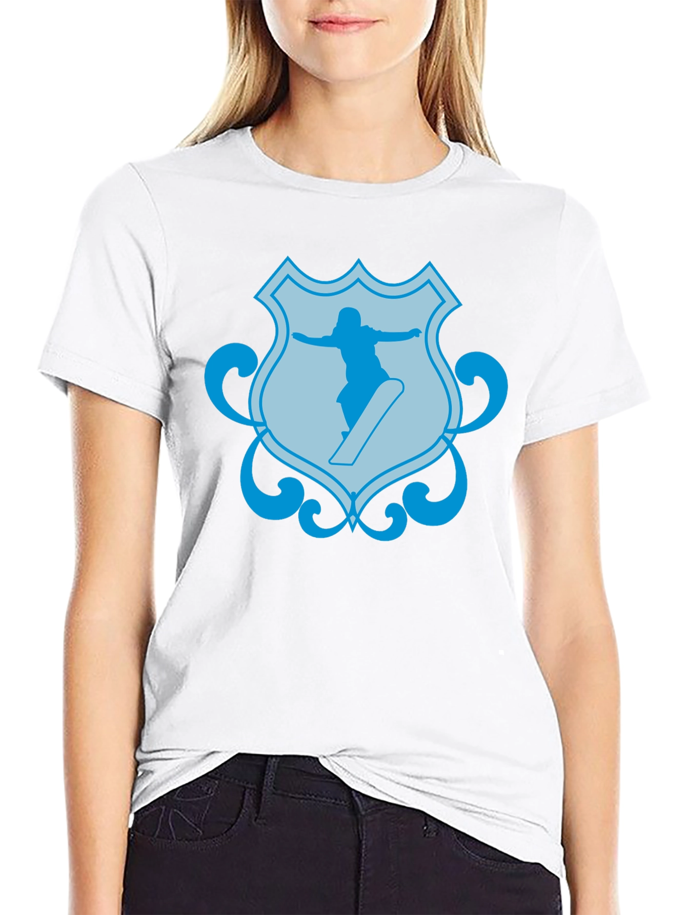 Snowboard Silhouette Graphic Tee