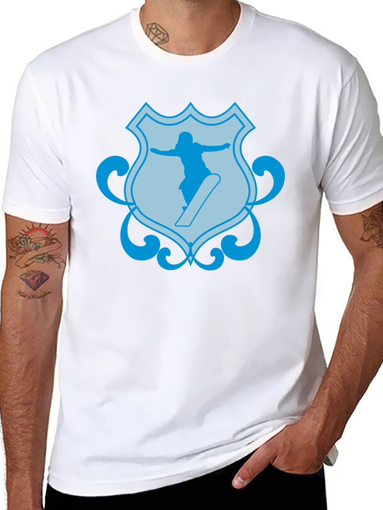 Snowboard Silhouette Graphic Tee