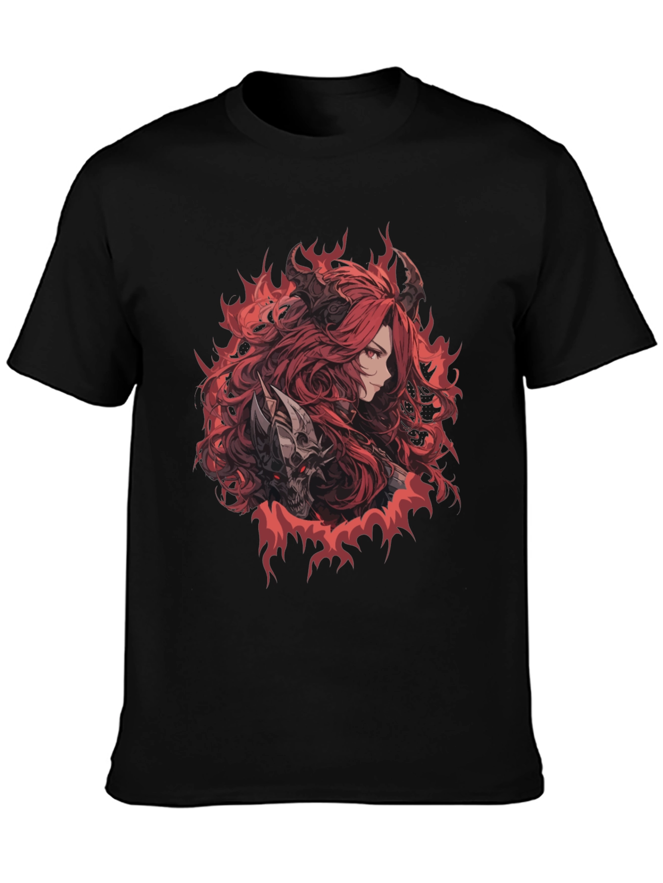 Graphic Print Tee - Anime Demon Girl T-Shirt
