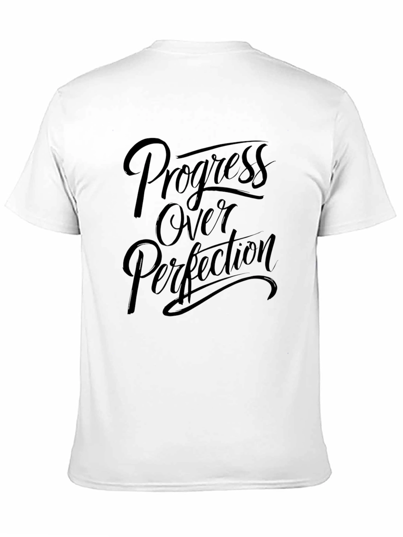 Progress Over Perfection Black Graphic Tee