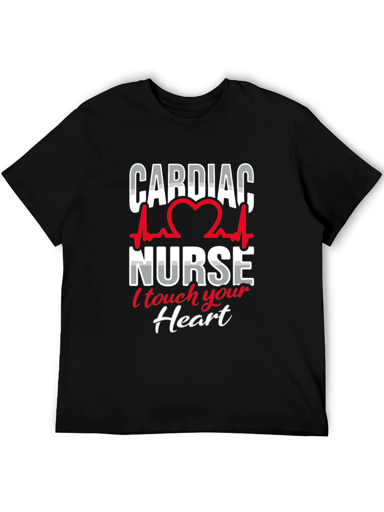 Cardiac Nurse T-Shirt - I Touch Your Heart Design