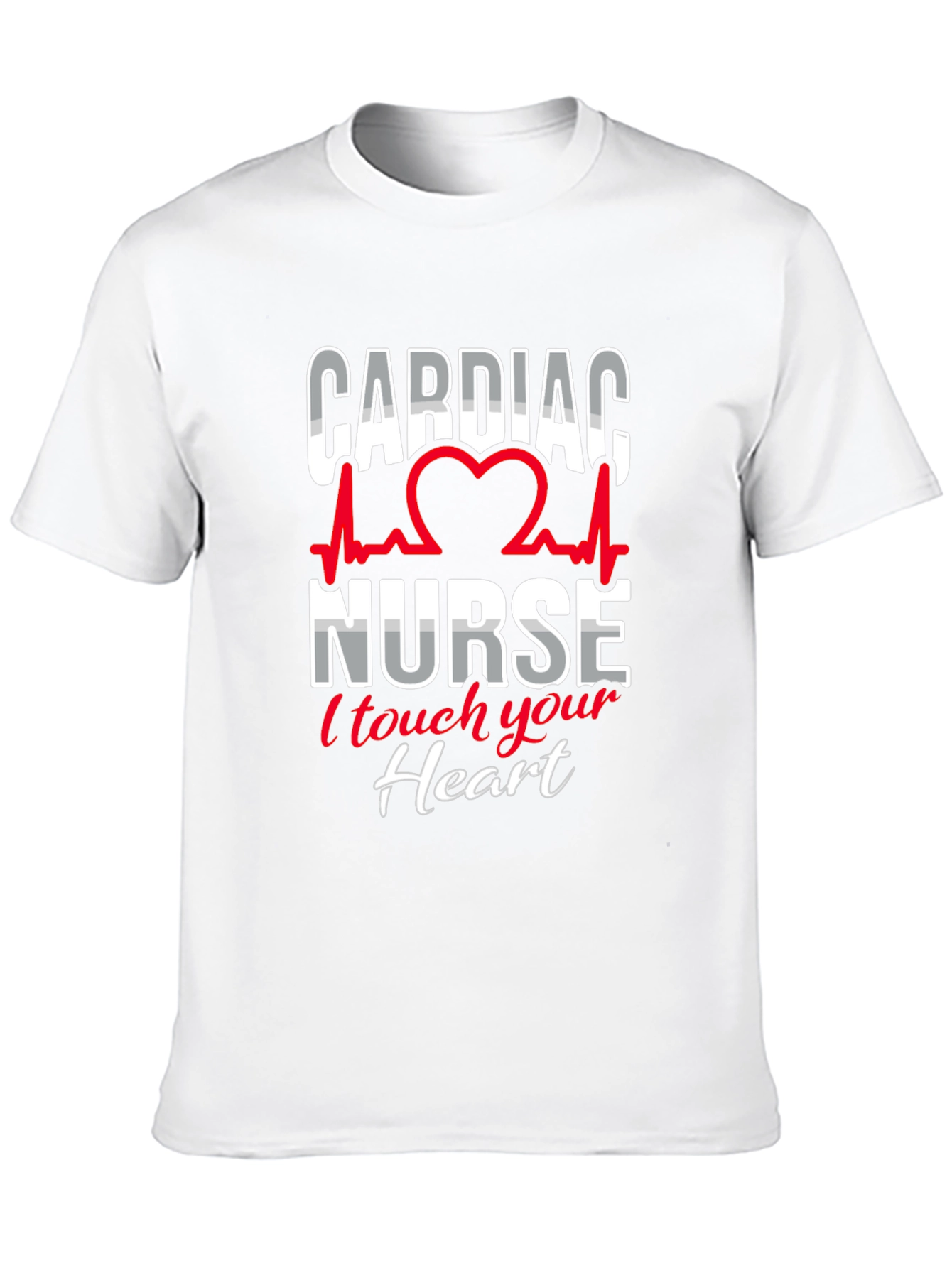 Cardiac Nurse T-Shirt - I Touch Your Heart Design