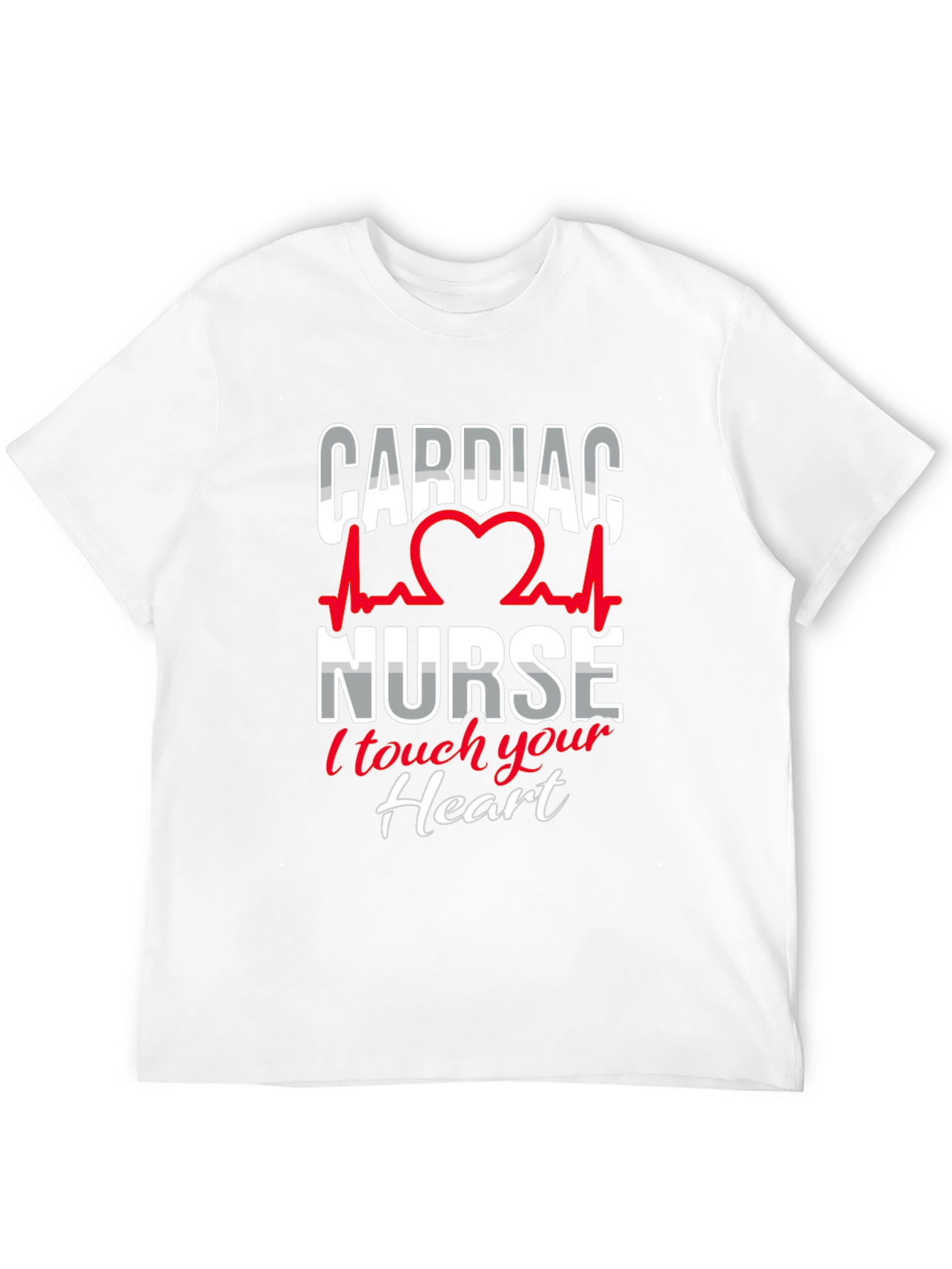 Cardiac Nurse T-Shirt - I Touch Your Heart Design