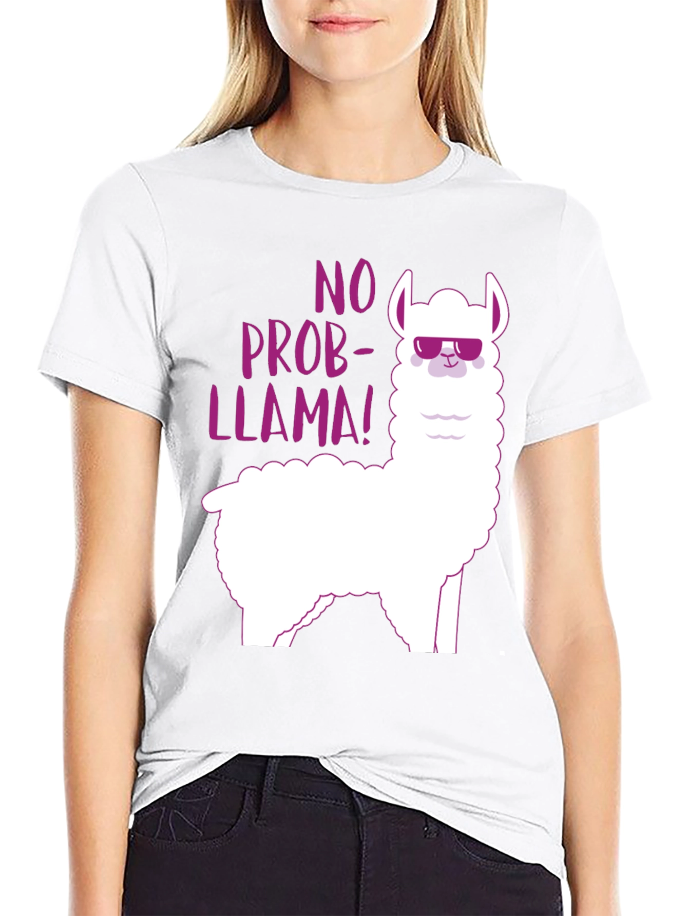 No Prob-Llama! Black Graphic Tee