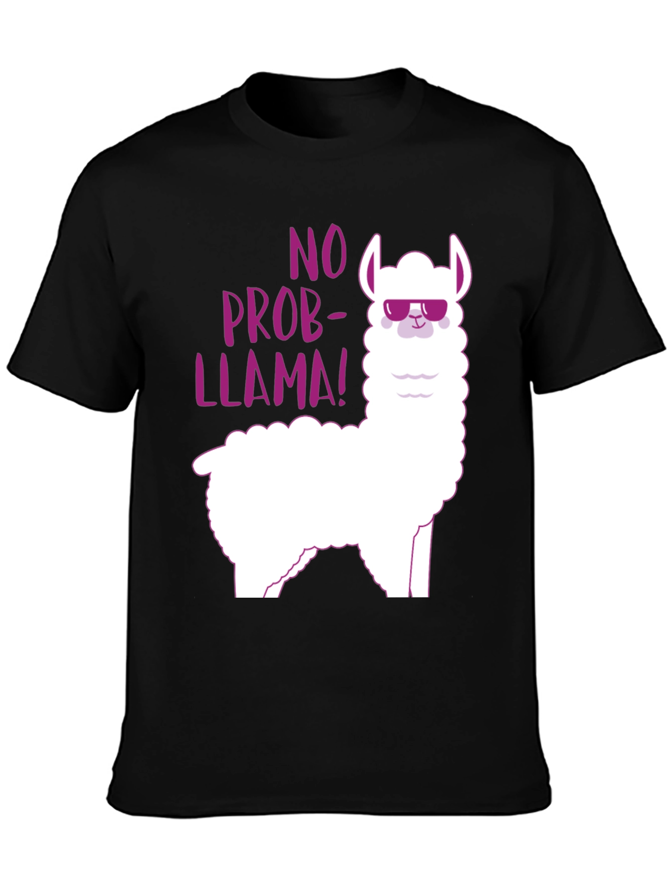 No Prob-Llama! Black Graphic Tee