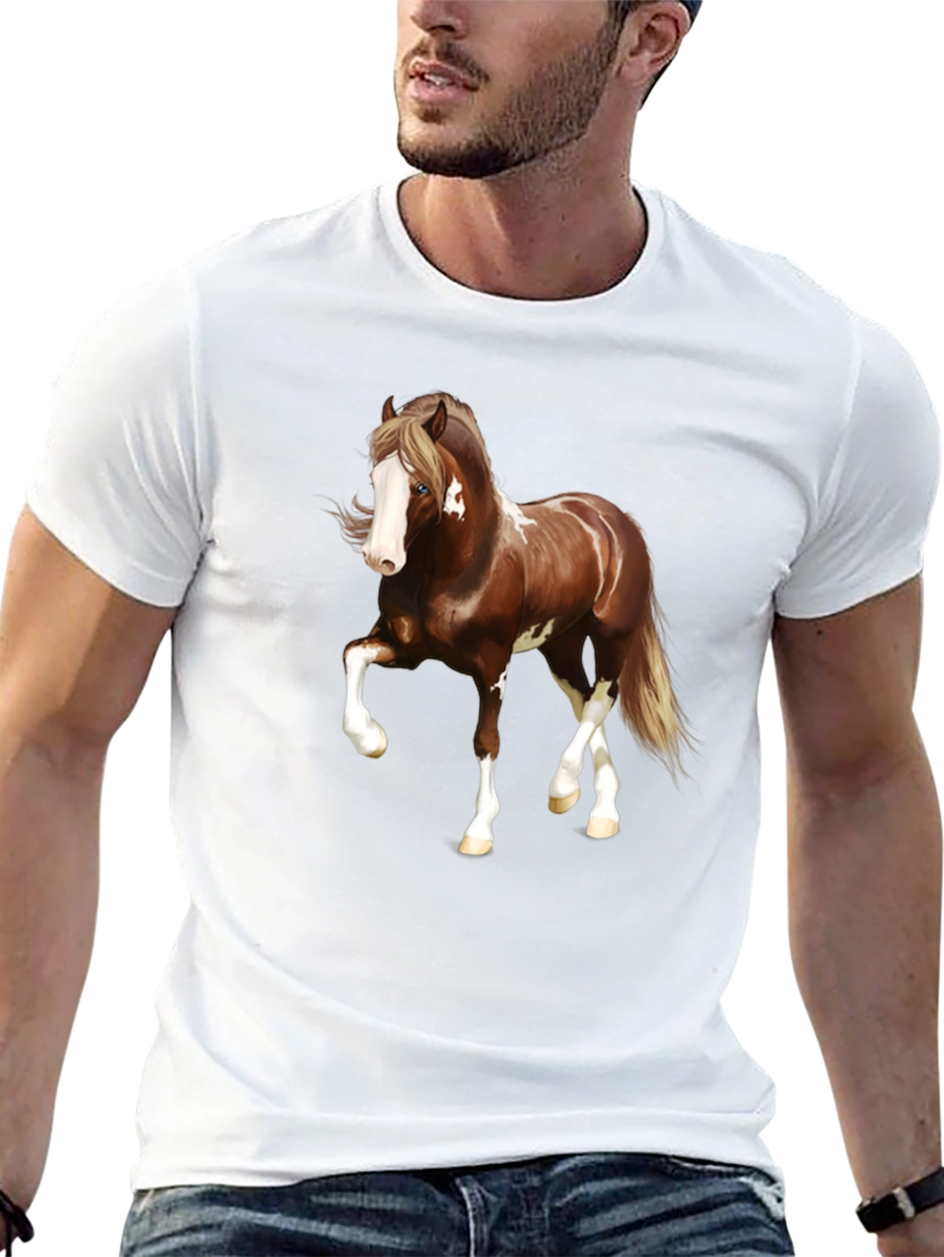 Horse Graphic Black T-Shirt