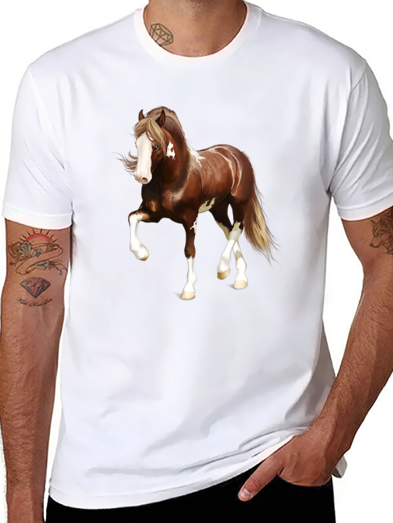 Horse Graphic Black T-Shirt