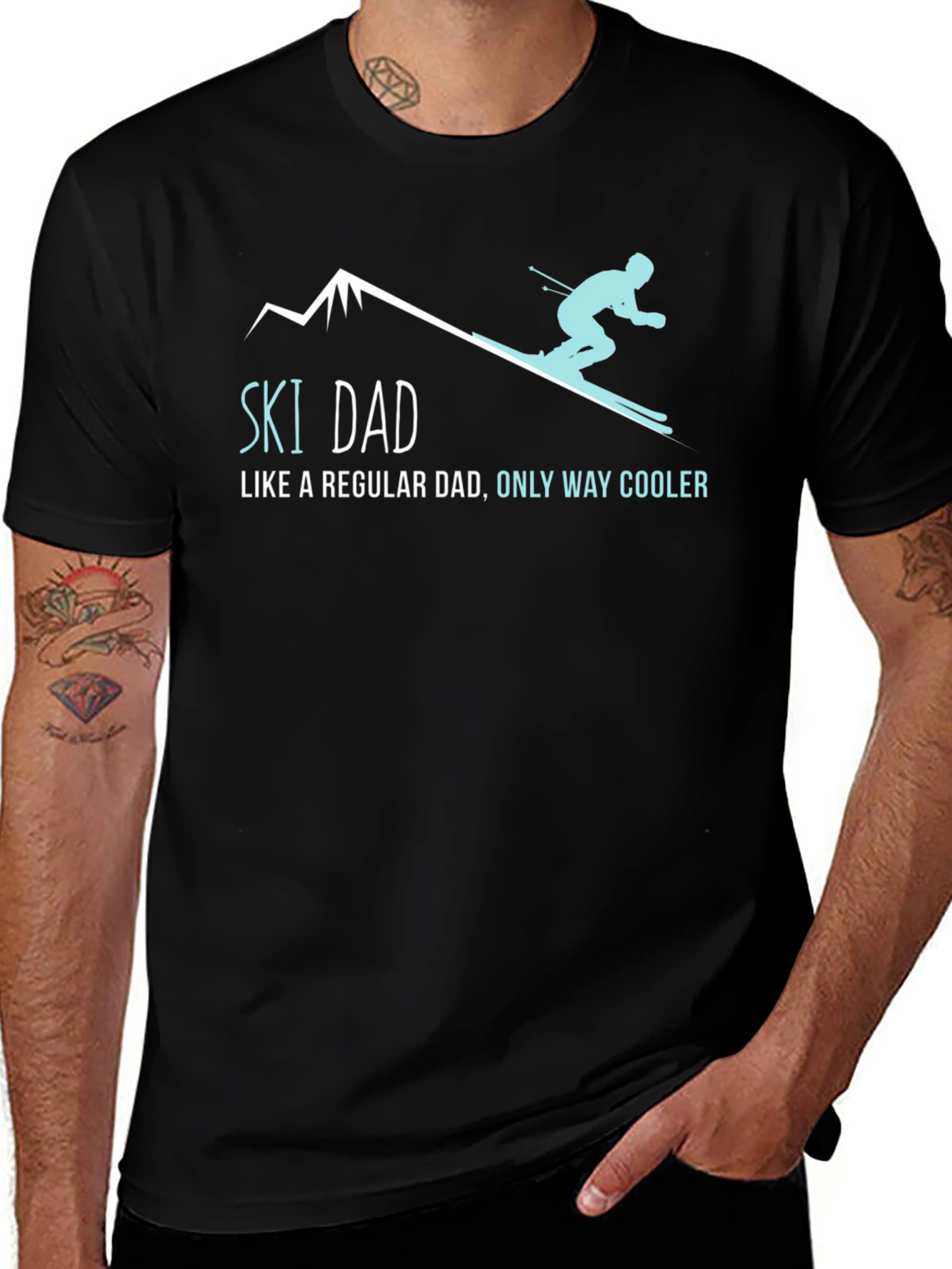Ski Dad T-Shirt - Regular Dad Only Way Cooler!