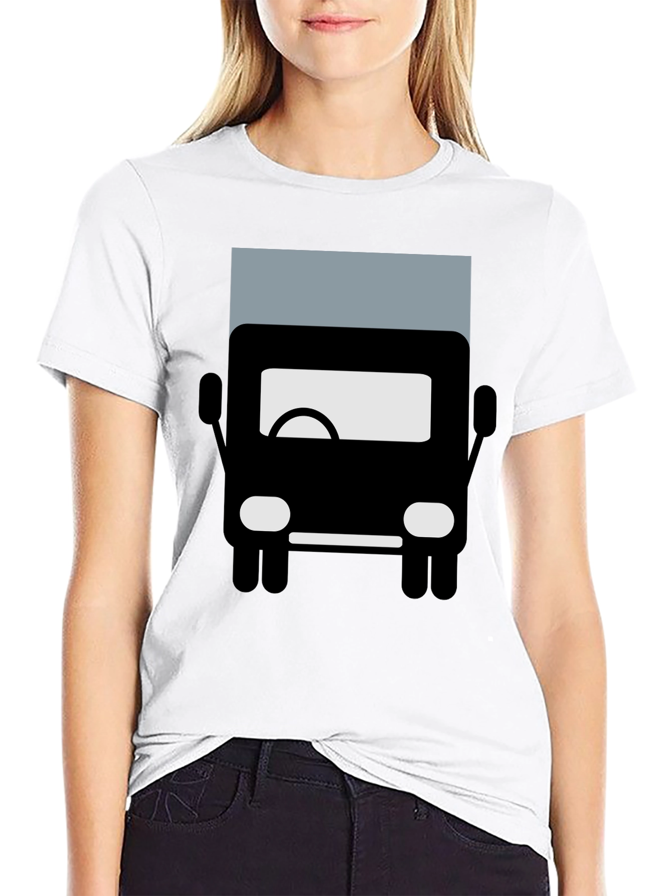 Truck Graphic Tee - Black Cotton Blend