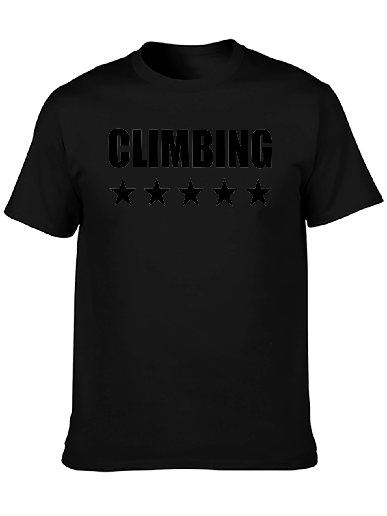 Climbing Five Star T-Shirt - Black