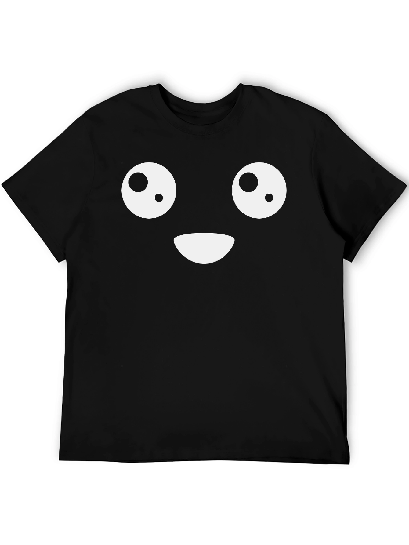 Funny Emoji Face T-Shirt - Black Cotton Tee