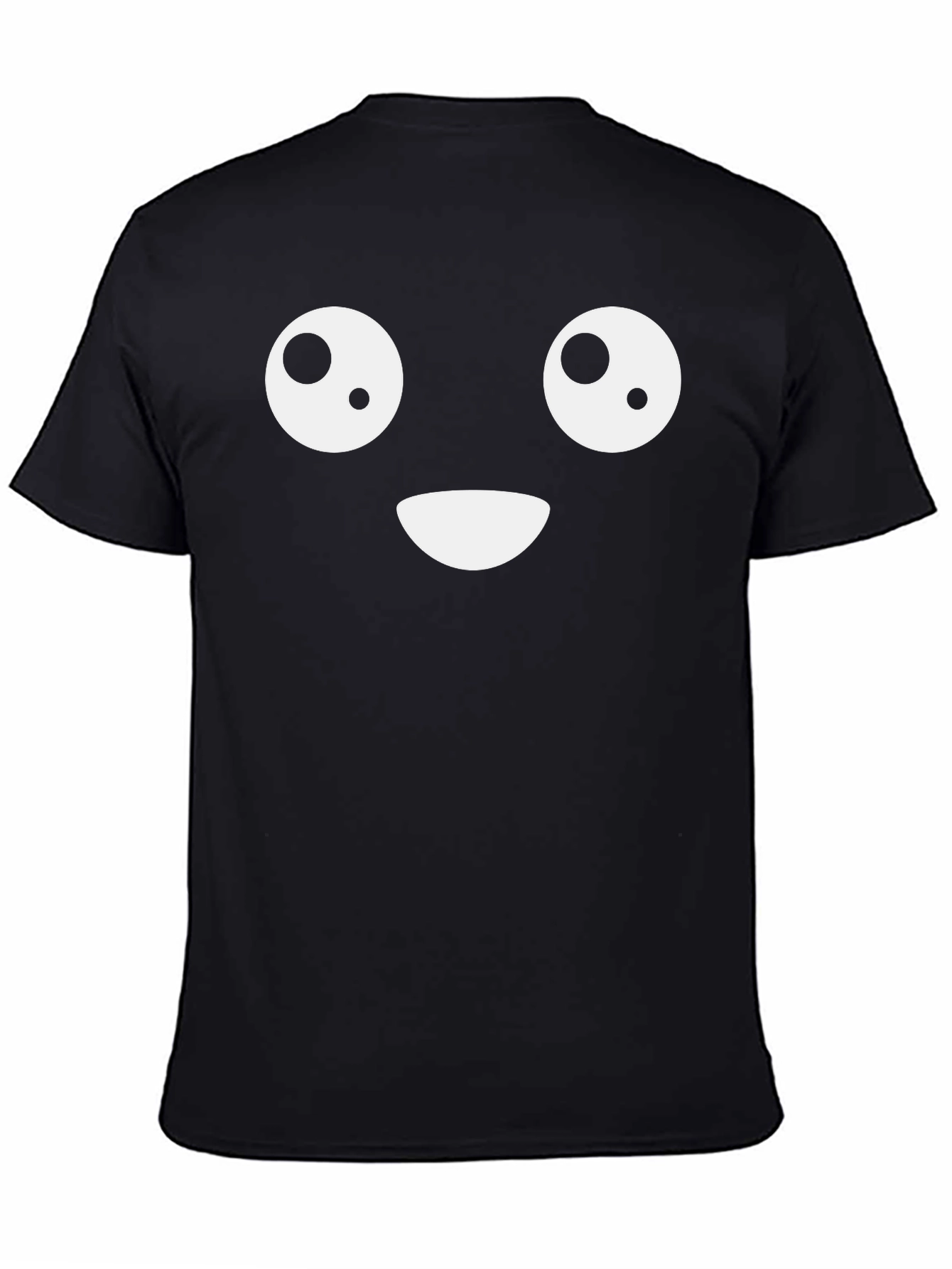 Funny Emoji Face T-Shirt - Black Cotton Tee