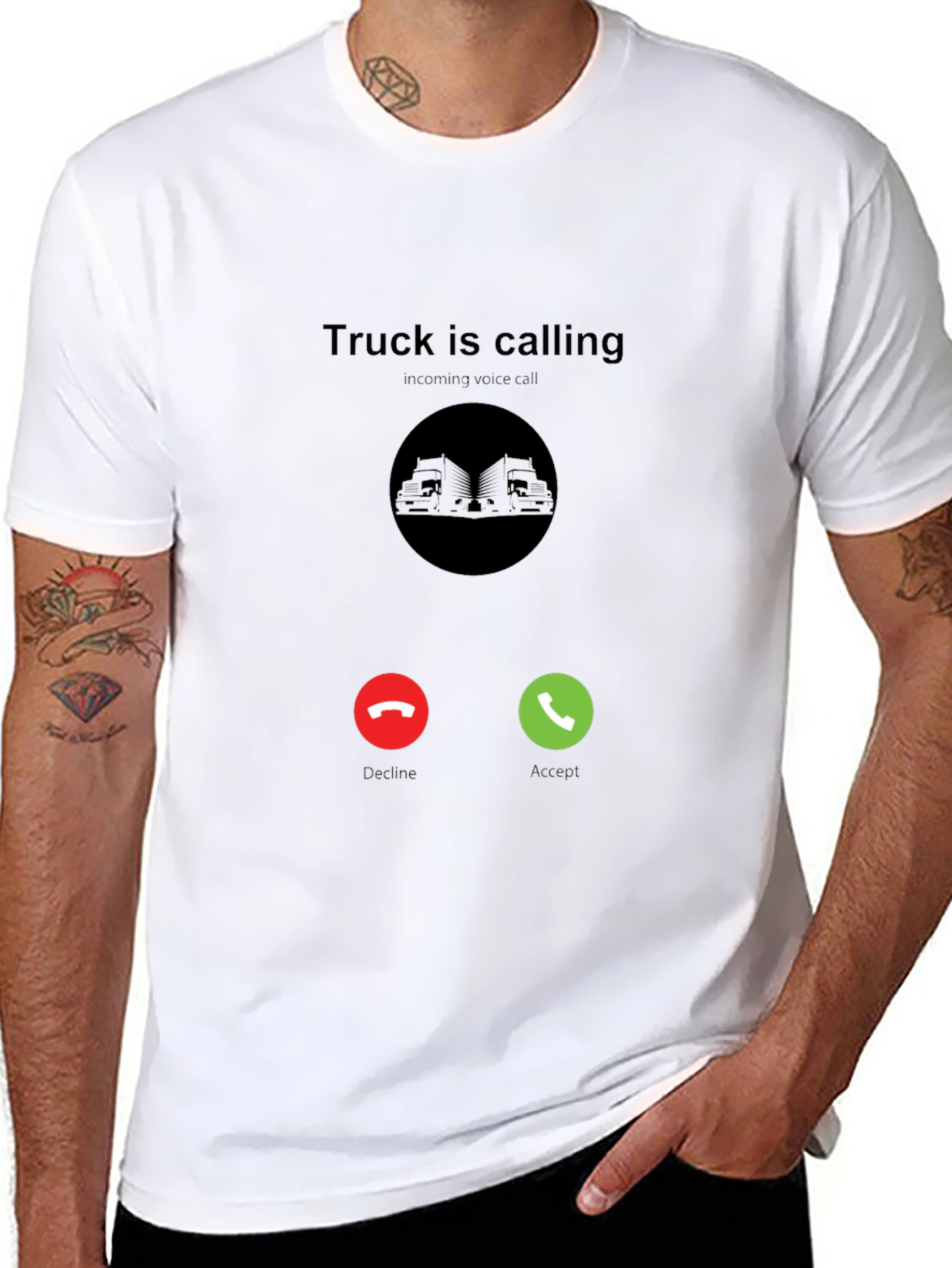 Truck Is Calling Black T-Shirt