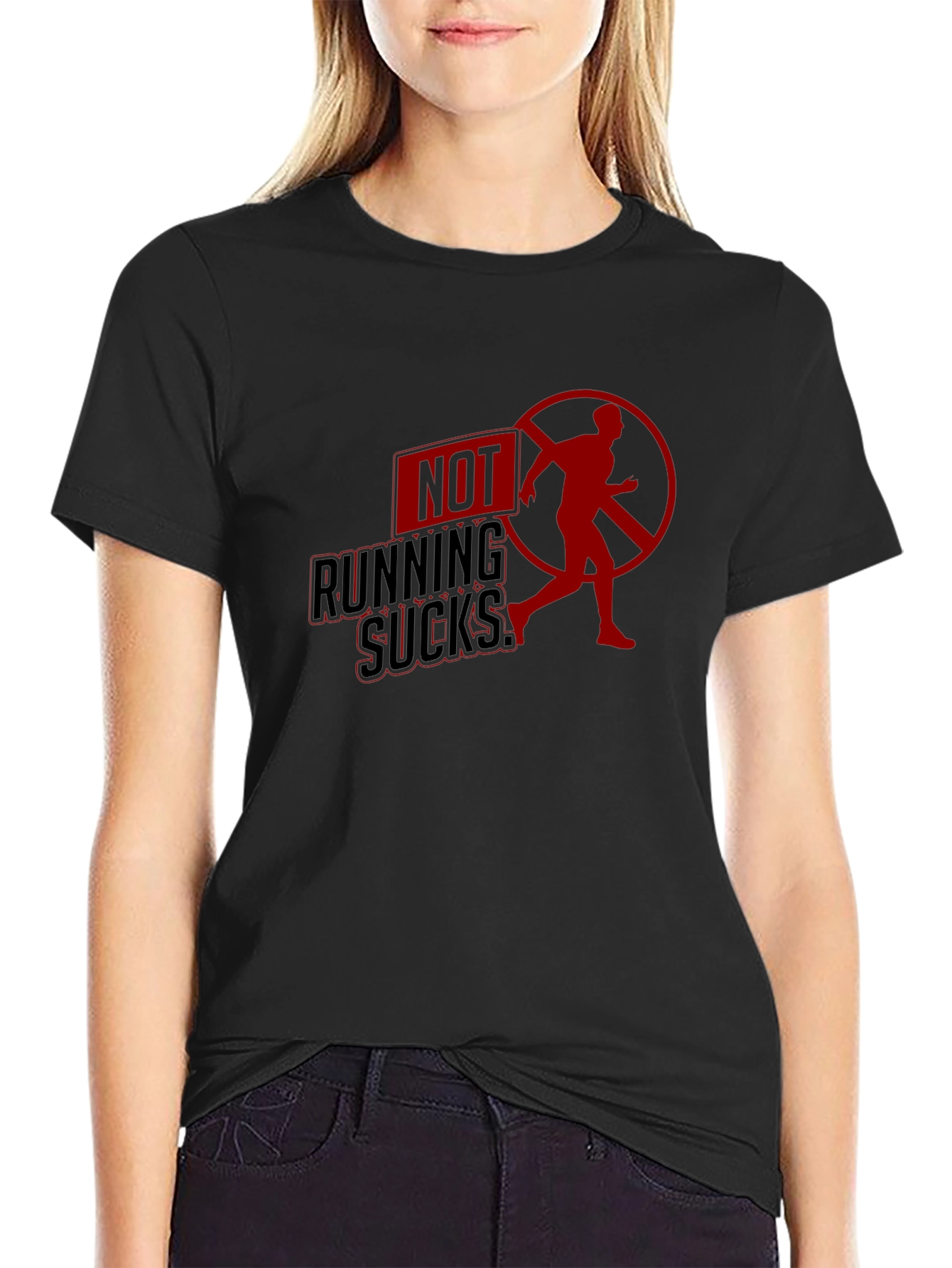 Not Running Sucks Graphic Tee - Casual Comfort