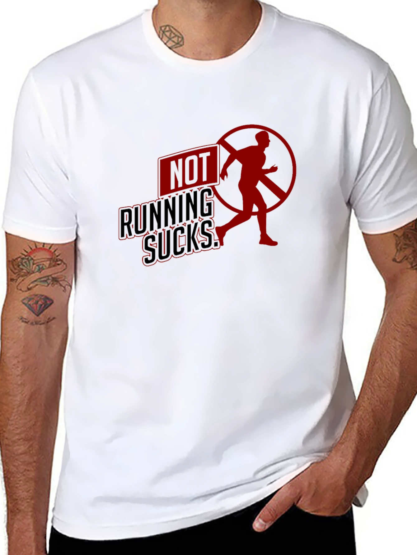 Not Running Sucks Graphic Tee - Casual Comfort