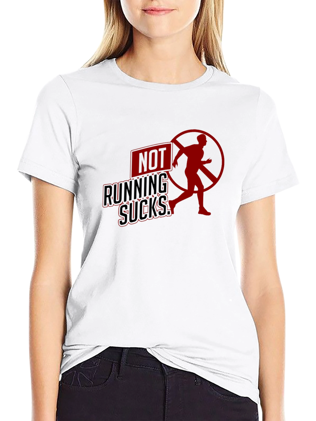 Not Running Sucks Graphic Tee - Casual Comfort