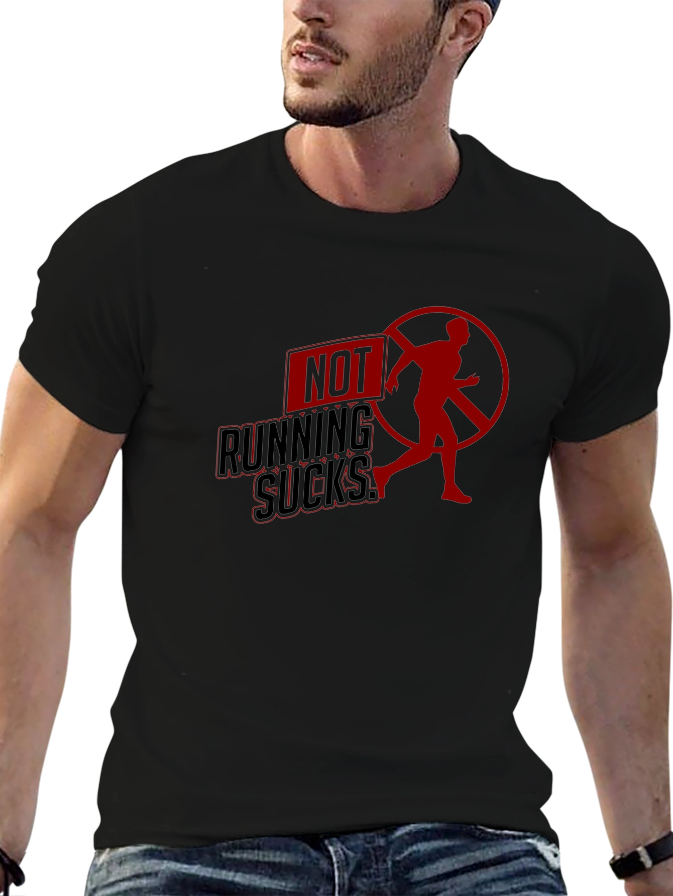 Not Running Sucks Graphic Tee - Casual Comfort