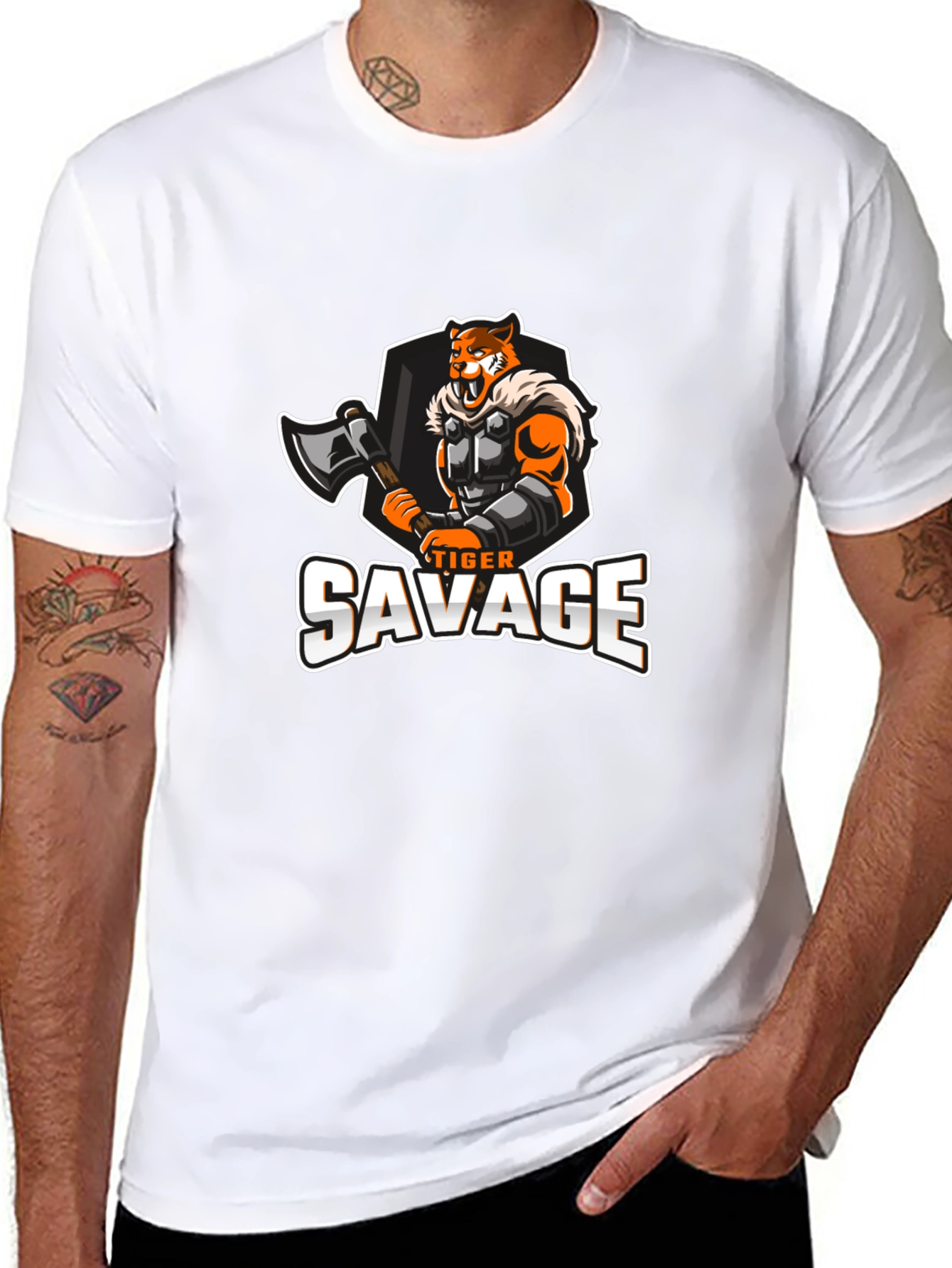 Tiger Savage Graphic Tee - Black T-Shirt