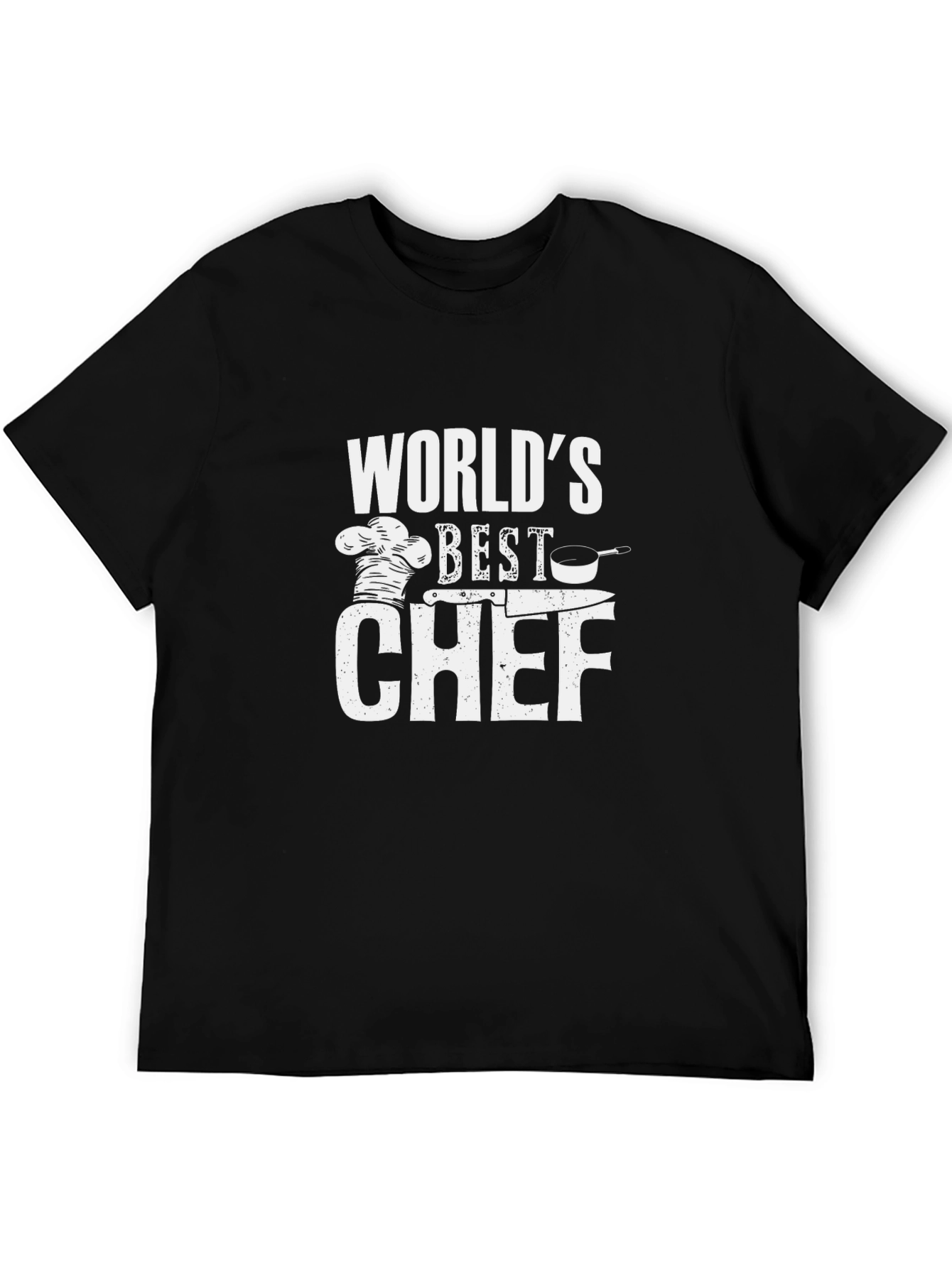Worlds Best Chef Black Graphic Tee Shirt