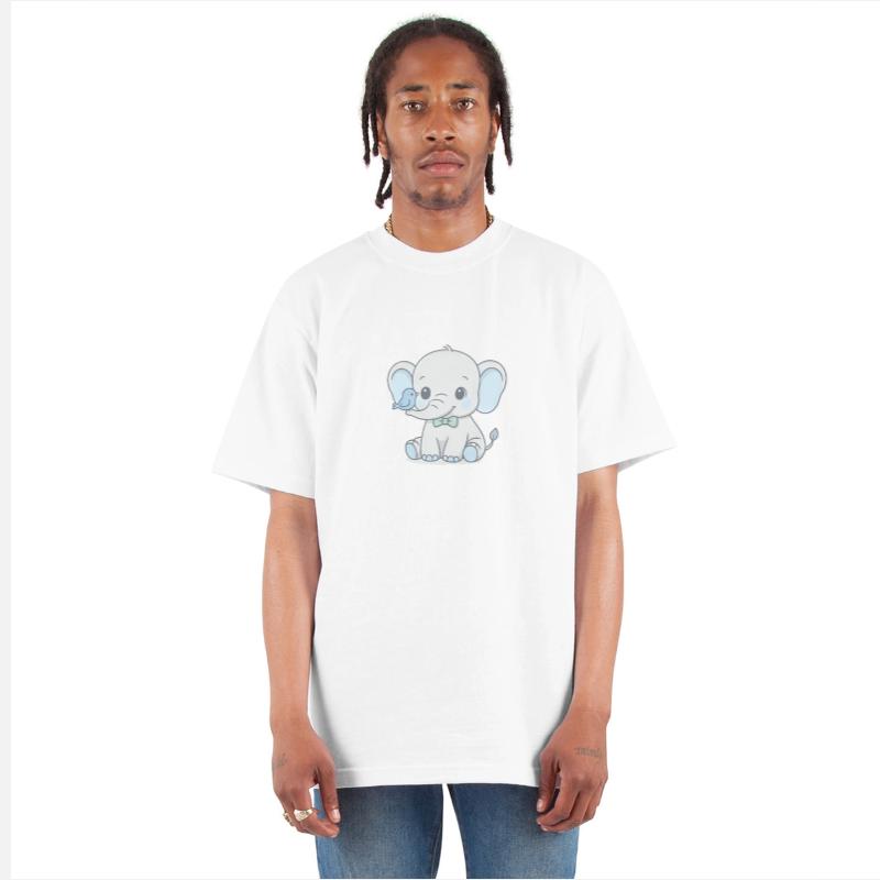 Baby Elephant Bowtie Cartoon Animal Cute Boy