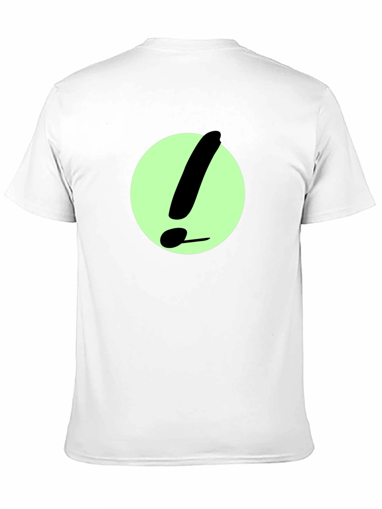 Black T-Shirt with Green Exclamation Point Design