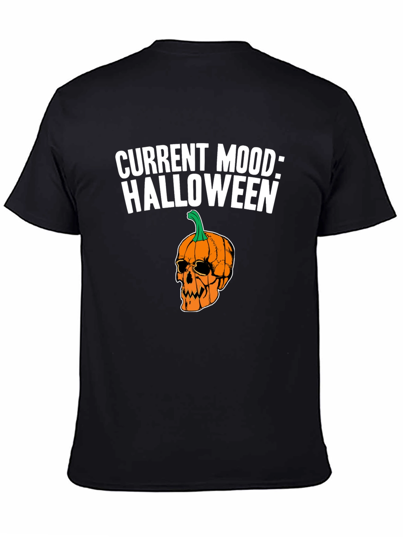 Halloween Pumpkin Skull T-Shirt