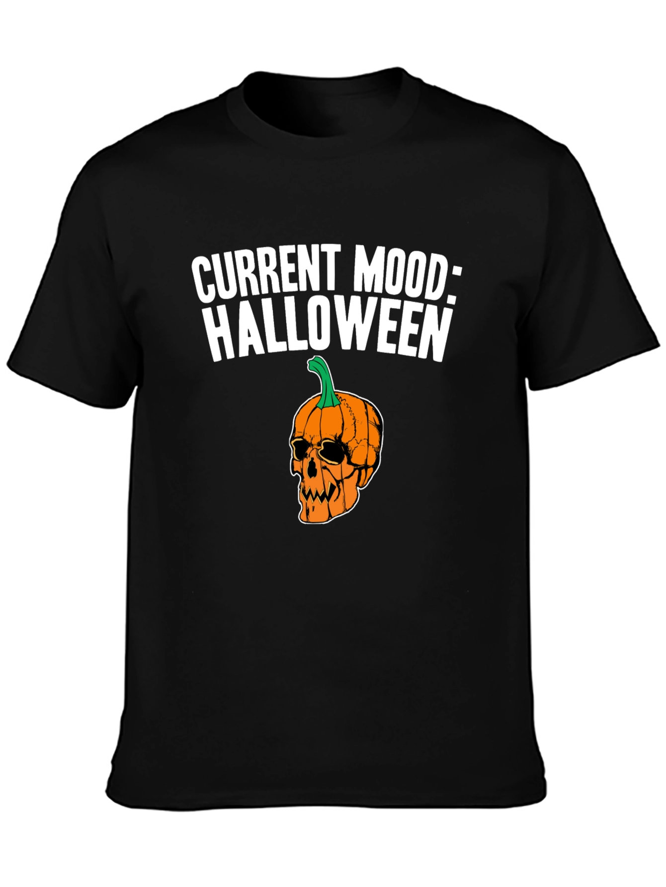 Halloween Pumpkin Skull T-Shirt