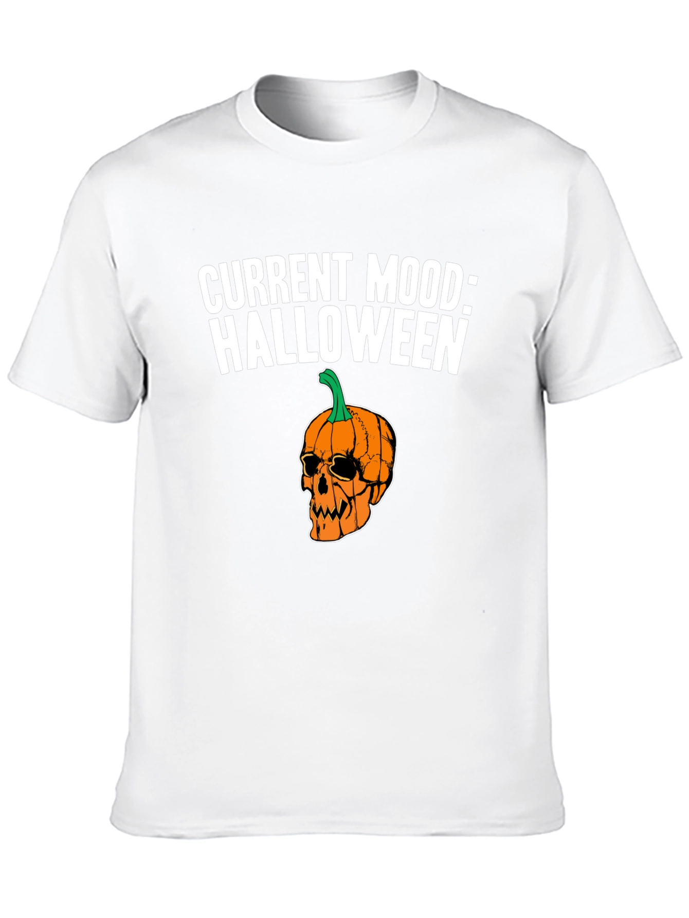 Halloween Pumpkin Skull T-Shirt