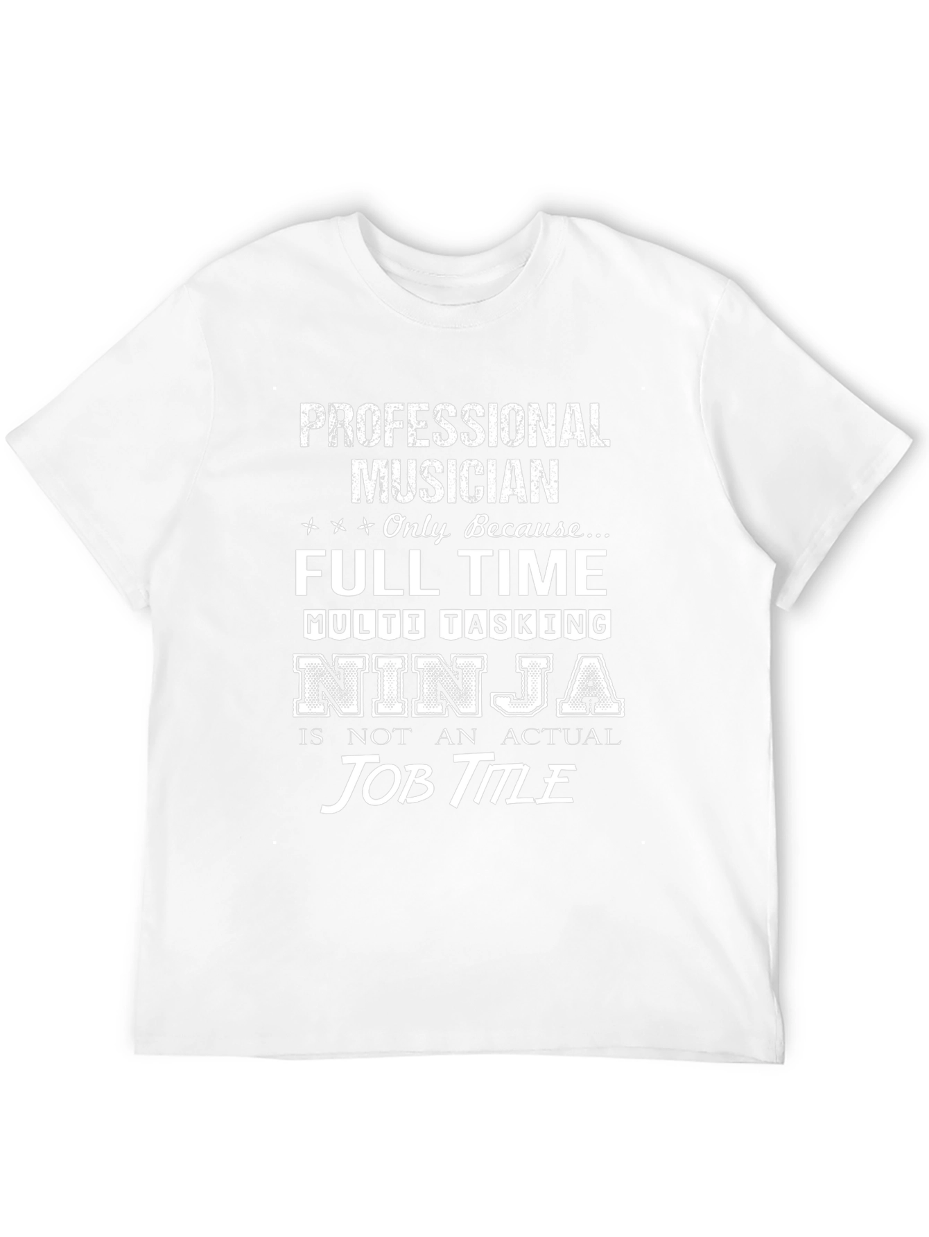Musician Ninja Job Title Graphic Tee