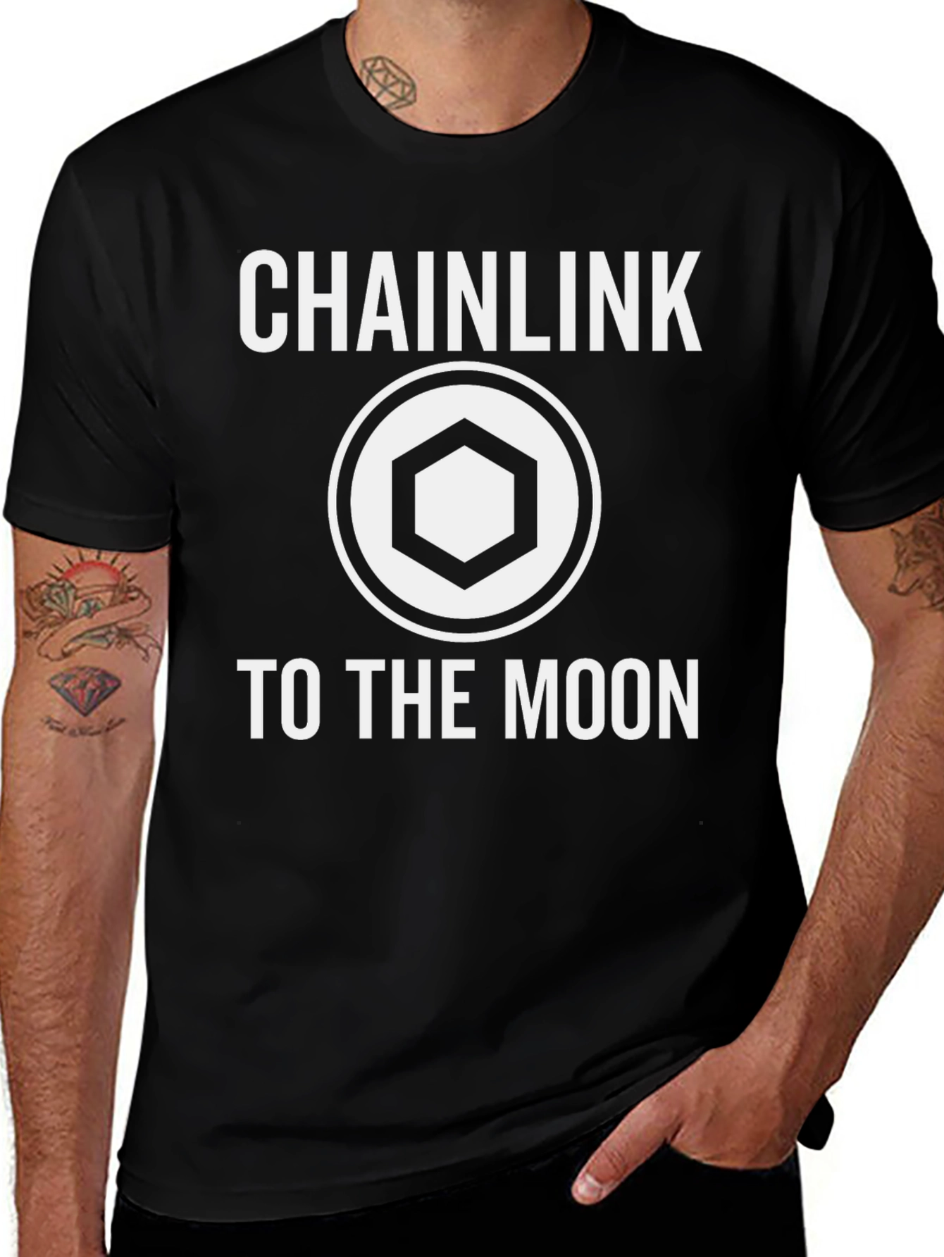 Chainlink To The Moon Crypto T-Shirt
