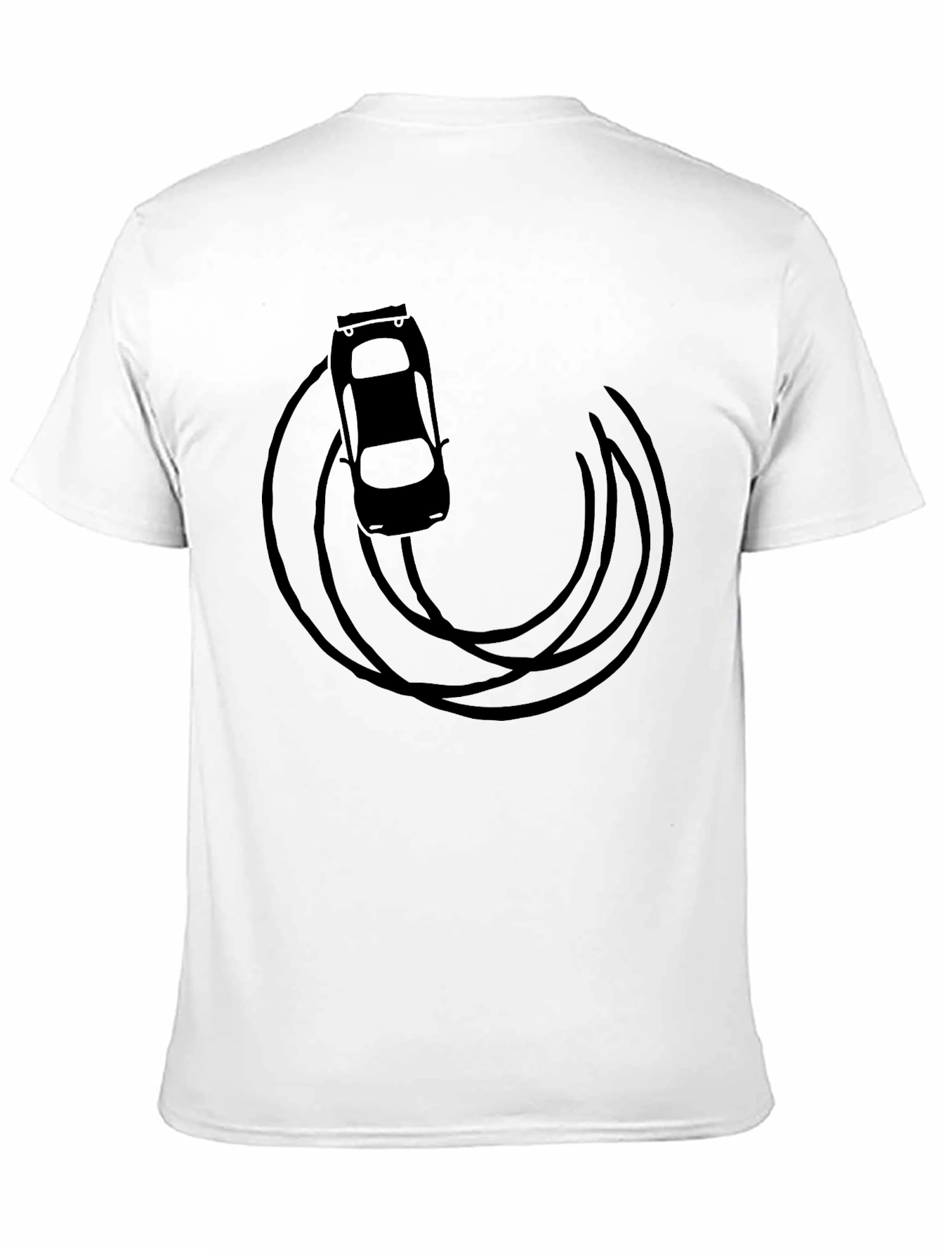 Drift Car Graphic Tee - Black Cotton T-Shirt