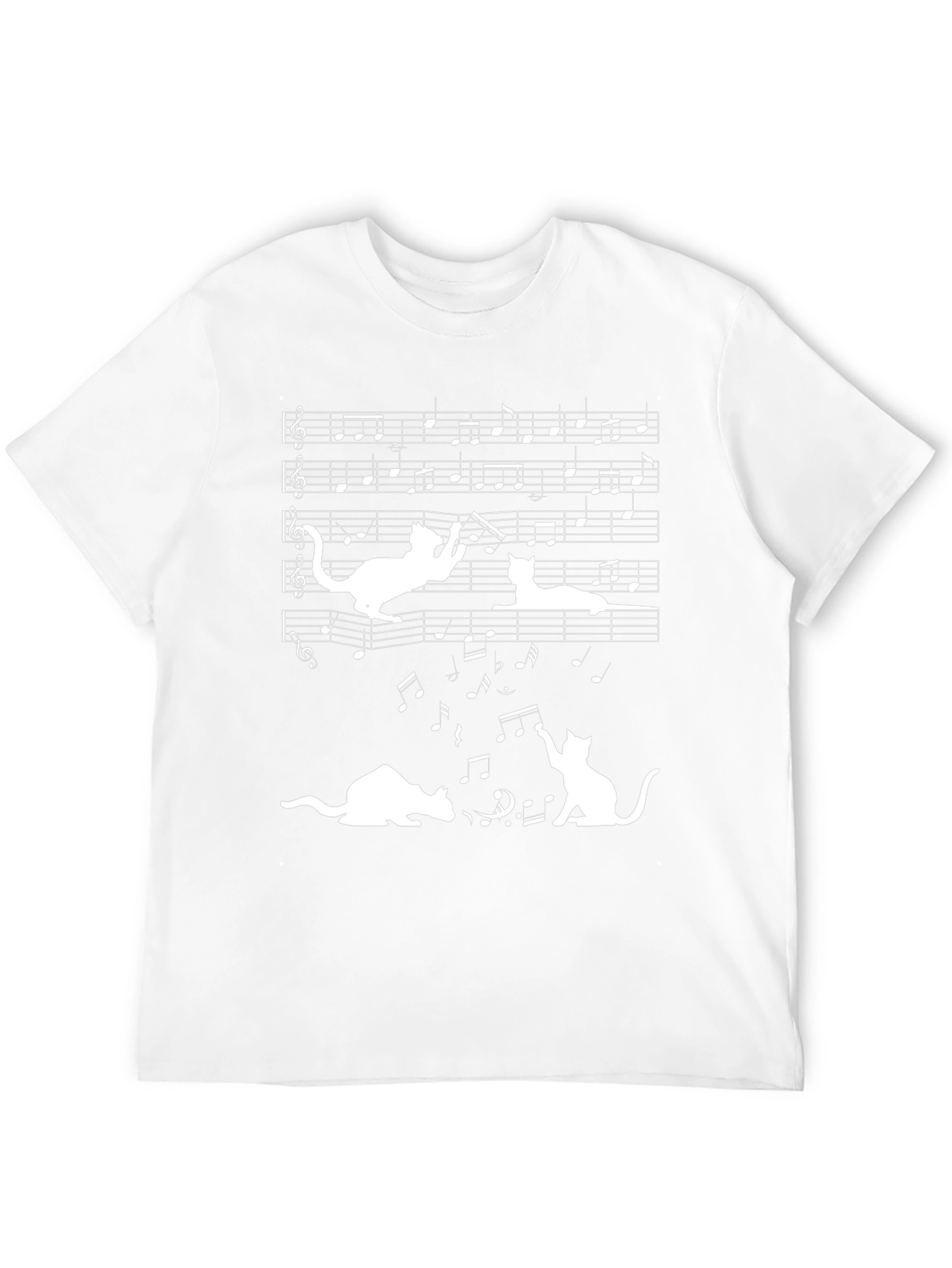 Musical Cats Black T-Shirt