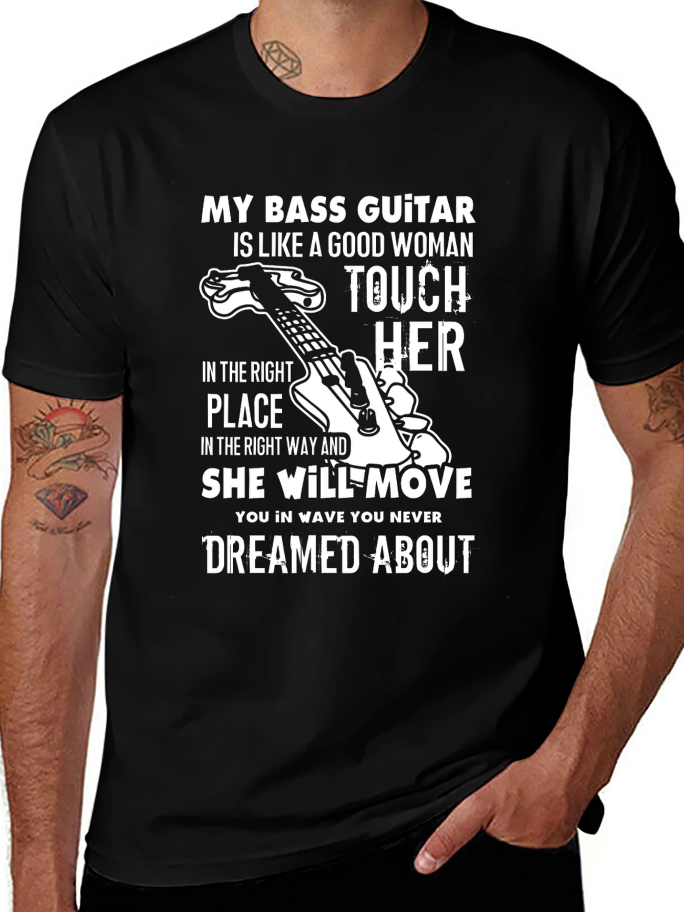 Bass Guitar T-Shirt - Touch Her