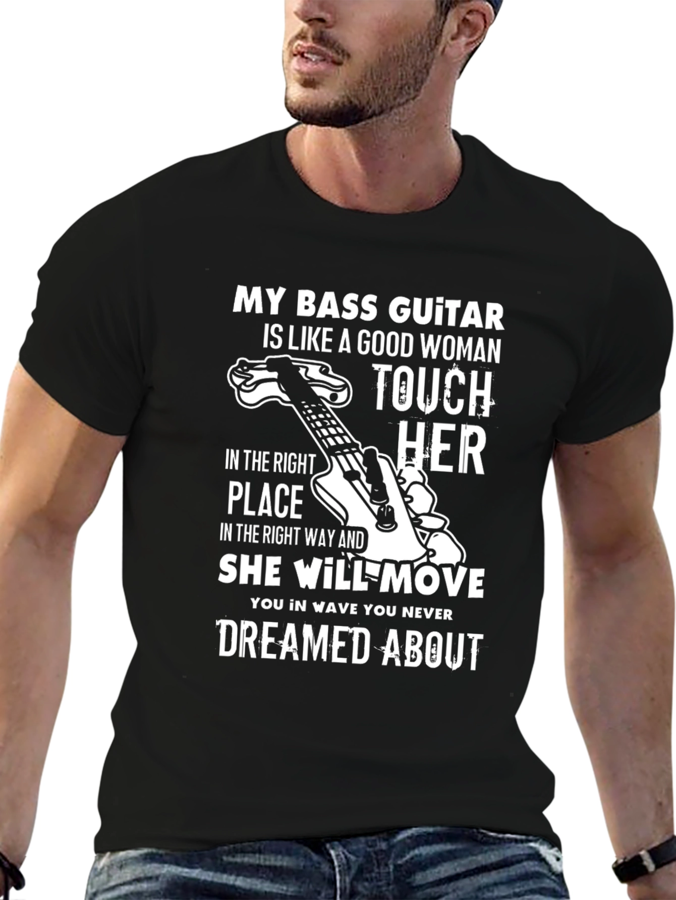 Bass Guitar T-Shirt - Touch Her
