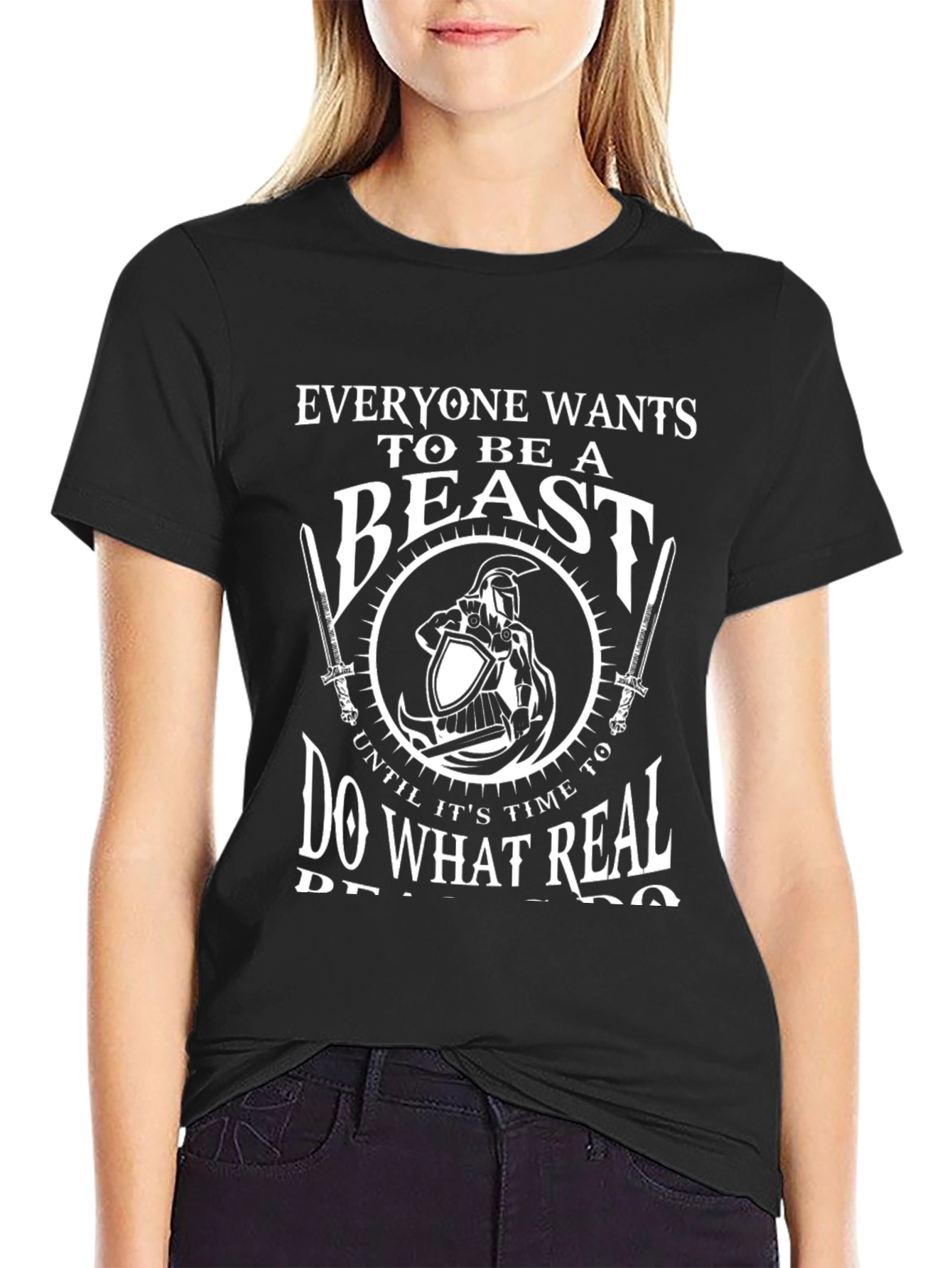 Beast Mode T-Shirt - Motivational Warrior Design