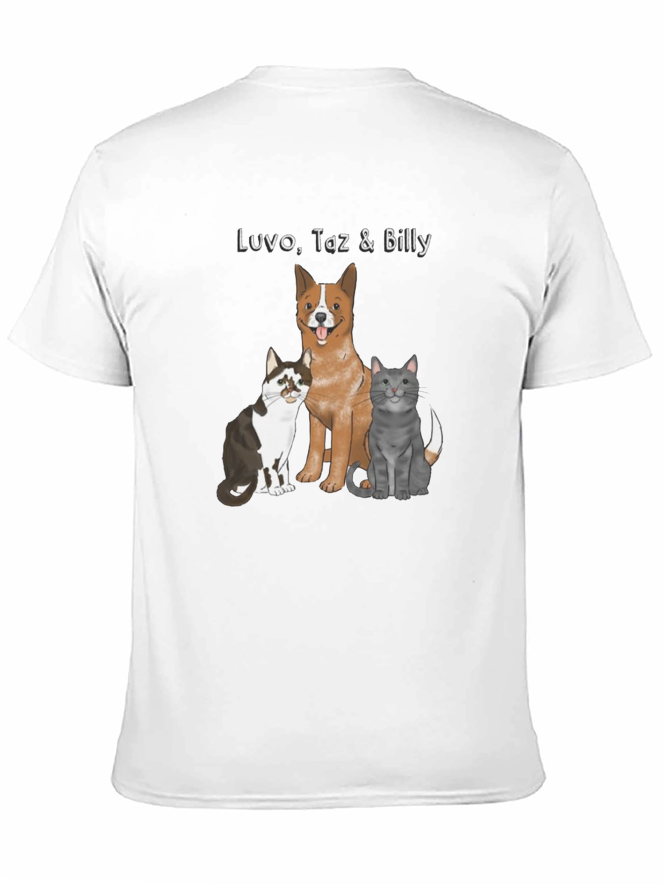 Custom Pet Portrait T-Shirt: Luvo Taz & Billy!