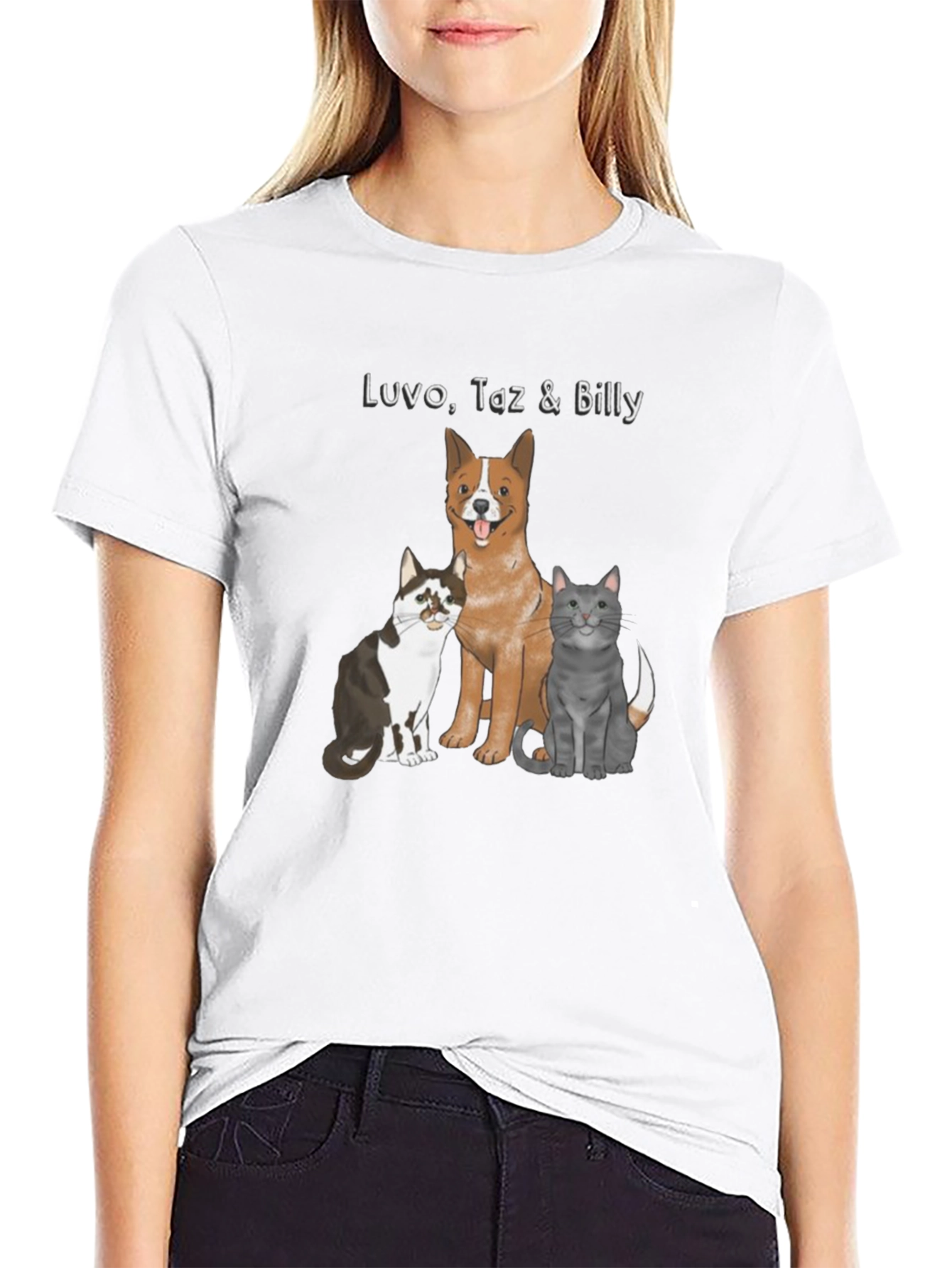 Custom Pet Portrait T-Shirt: Luvo Taz & Billy!