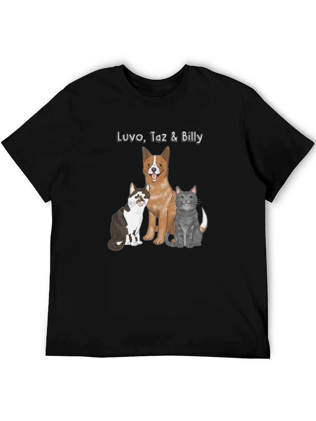 Custom Pet Portrait T-Shirt: Luvo Taz & Billy!