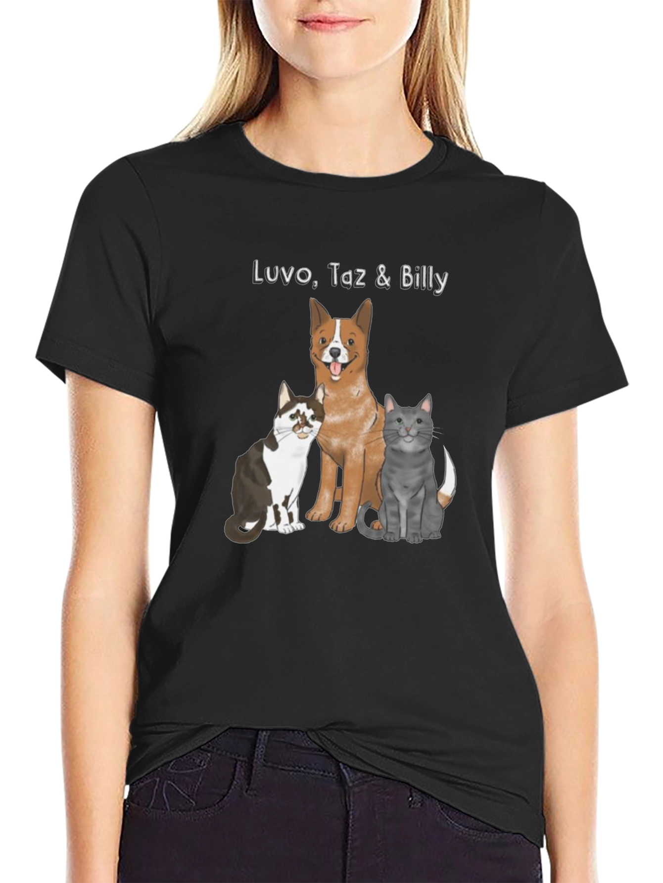 Custom Pet Portrait T-Shirt: Luvo Taz & Billy!