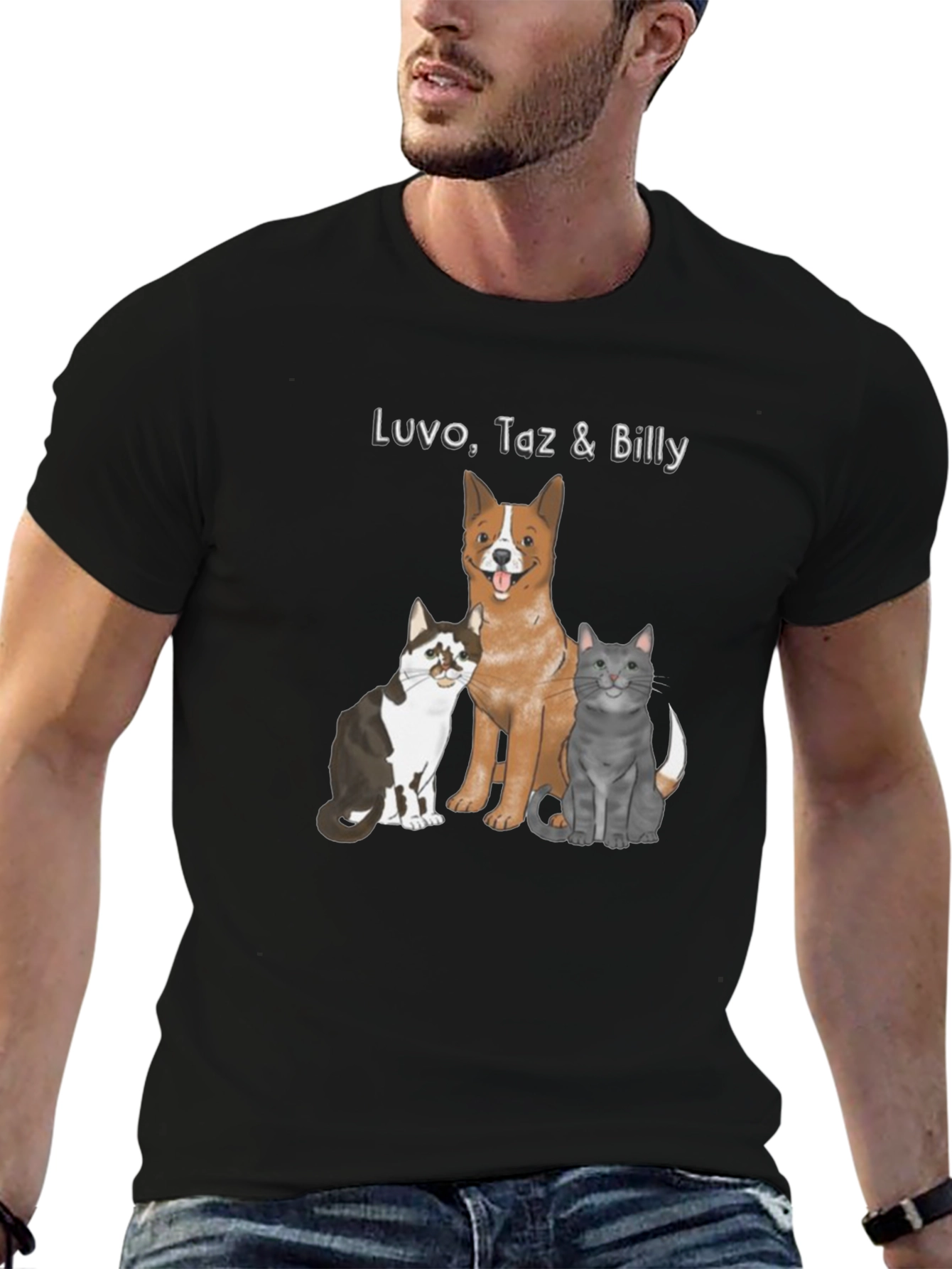 Custom Pet Portrait T-Shirt: Luvo Taz & Billy!