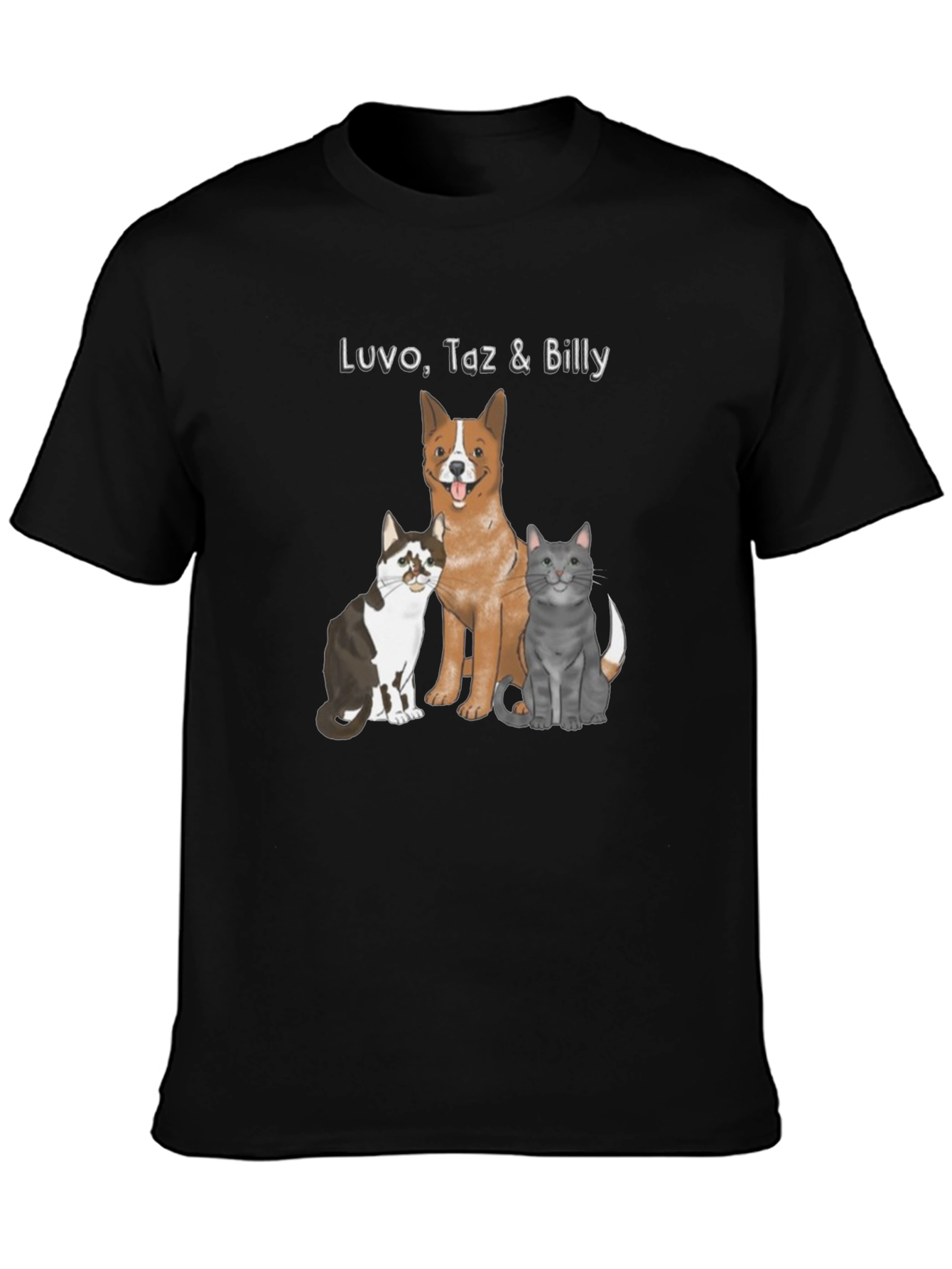 Custom Pet Portrait T-Shirt: Luvo Taz & Billy!