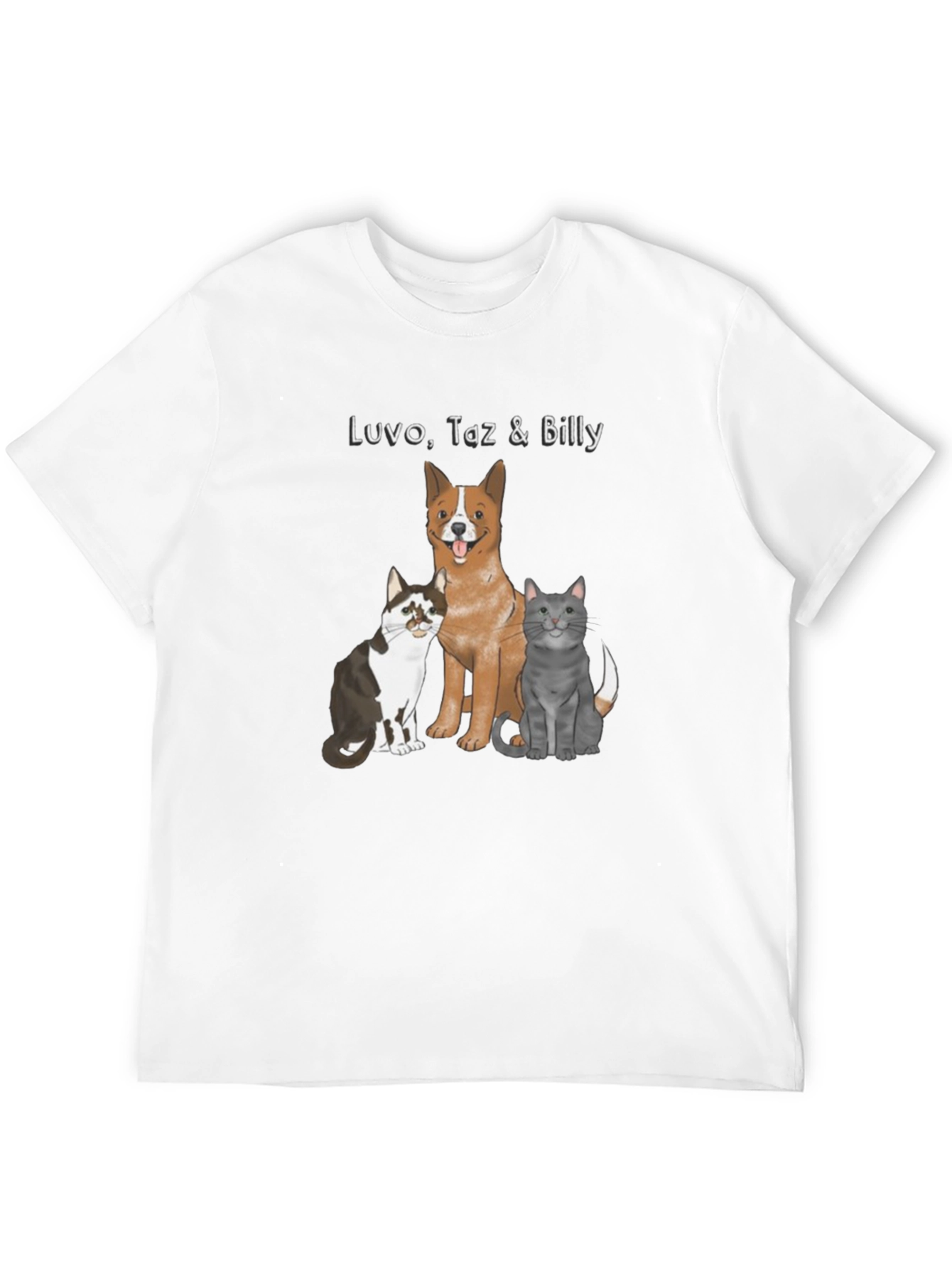 Custom Pet Portrait T-Shirt: Luvo Taz & Billy!