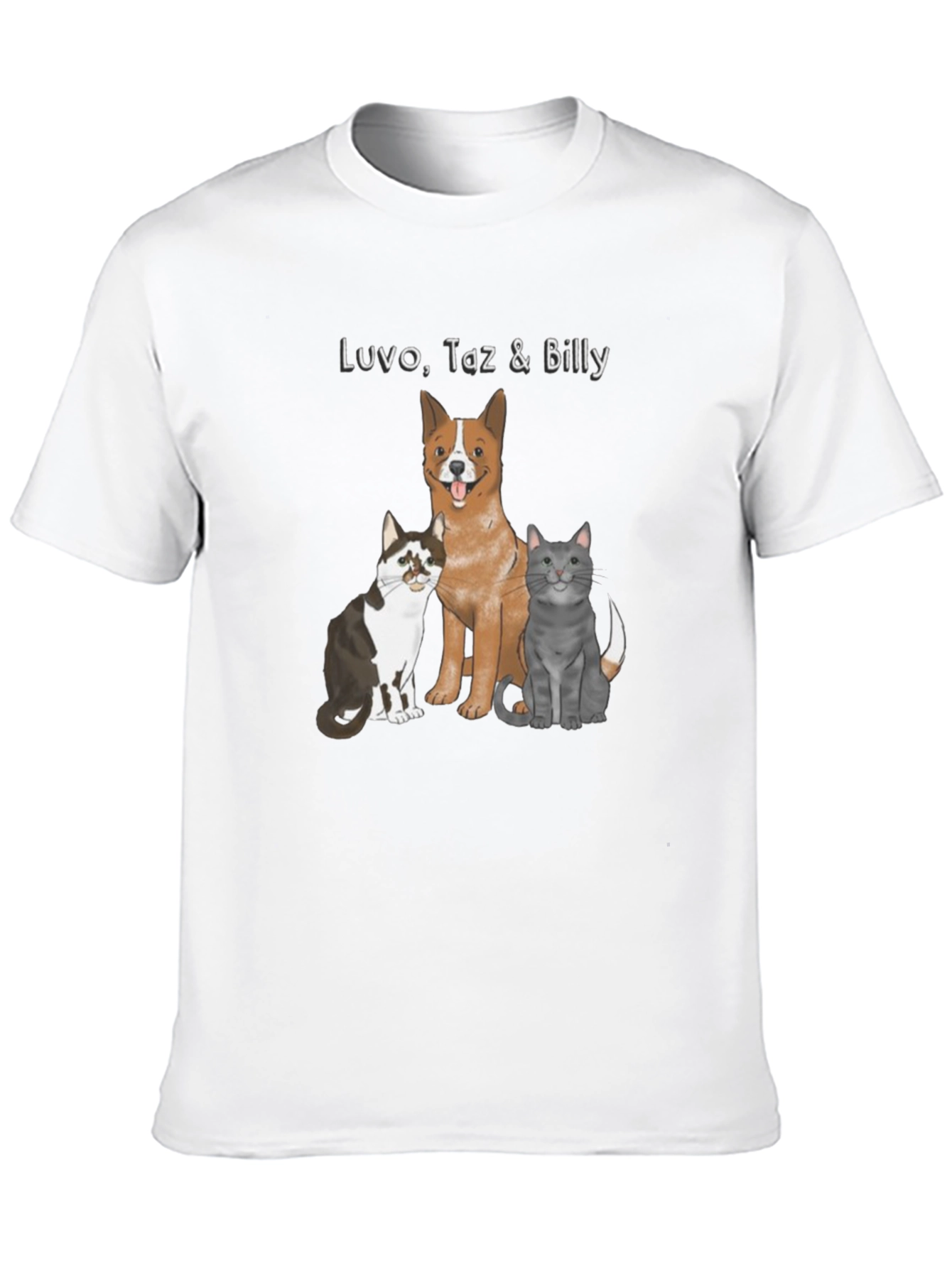 Custom Pet Portrait T-Shirt: Luvo Taz & Billy!