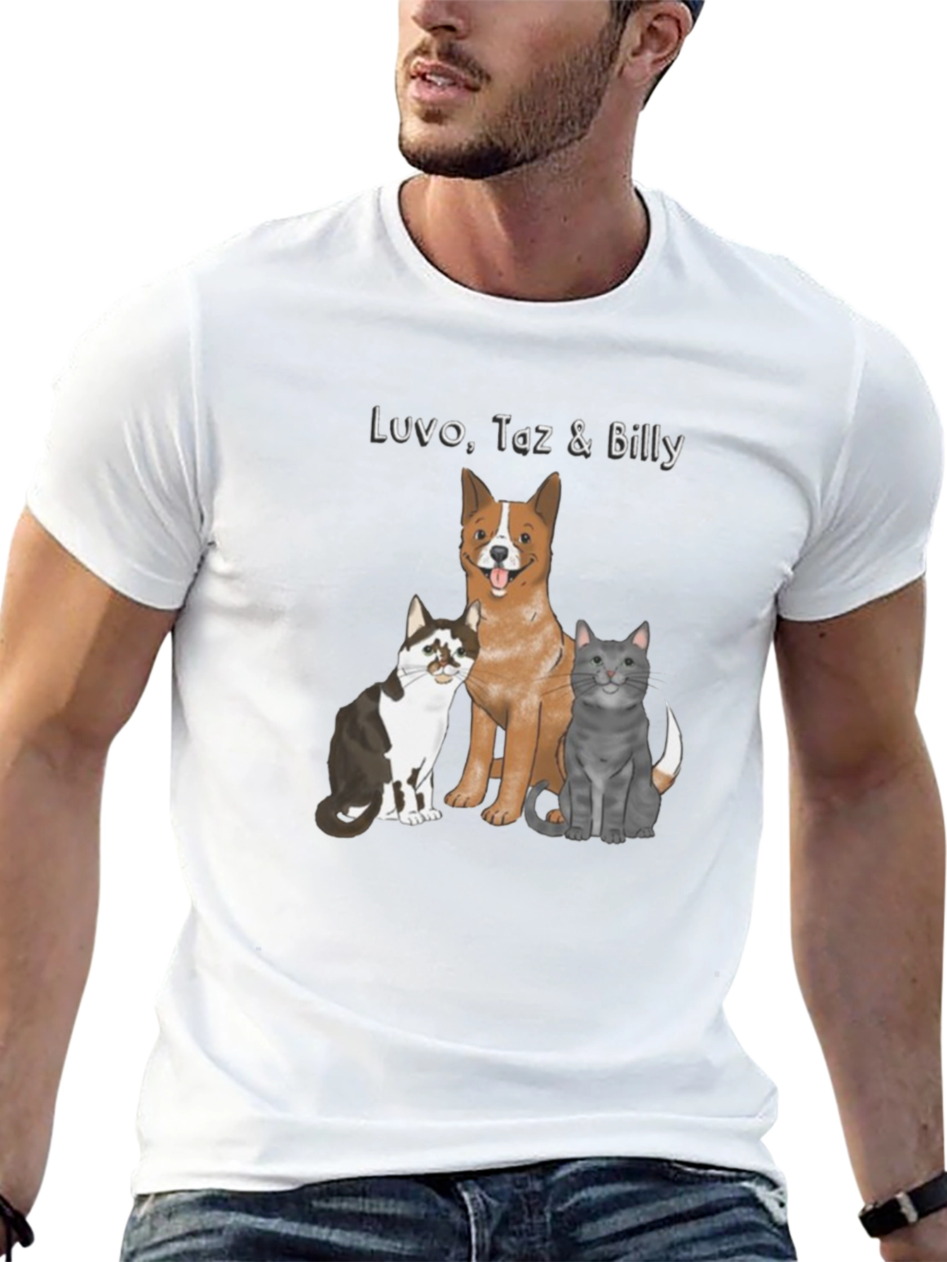 Custom Pet Portrait T-Shirt: Luvo Taz & Billy!