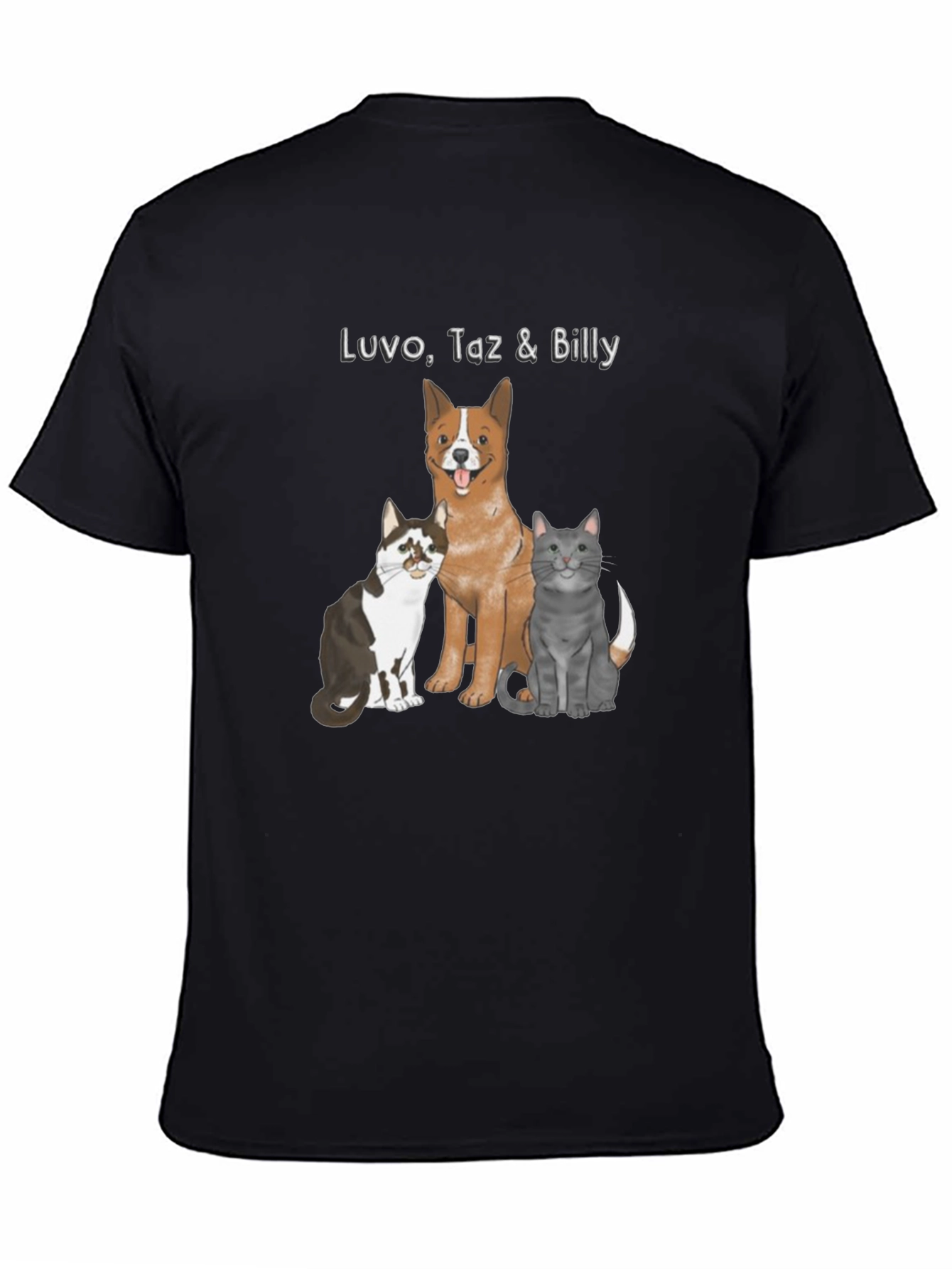 Custom Pet Portrait T-Shirt: Luvo Taz & Billy!