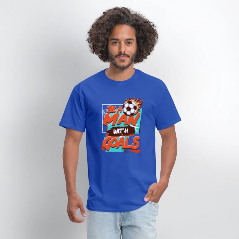 Be a Man With Goals Blazing Ball Football Sports