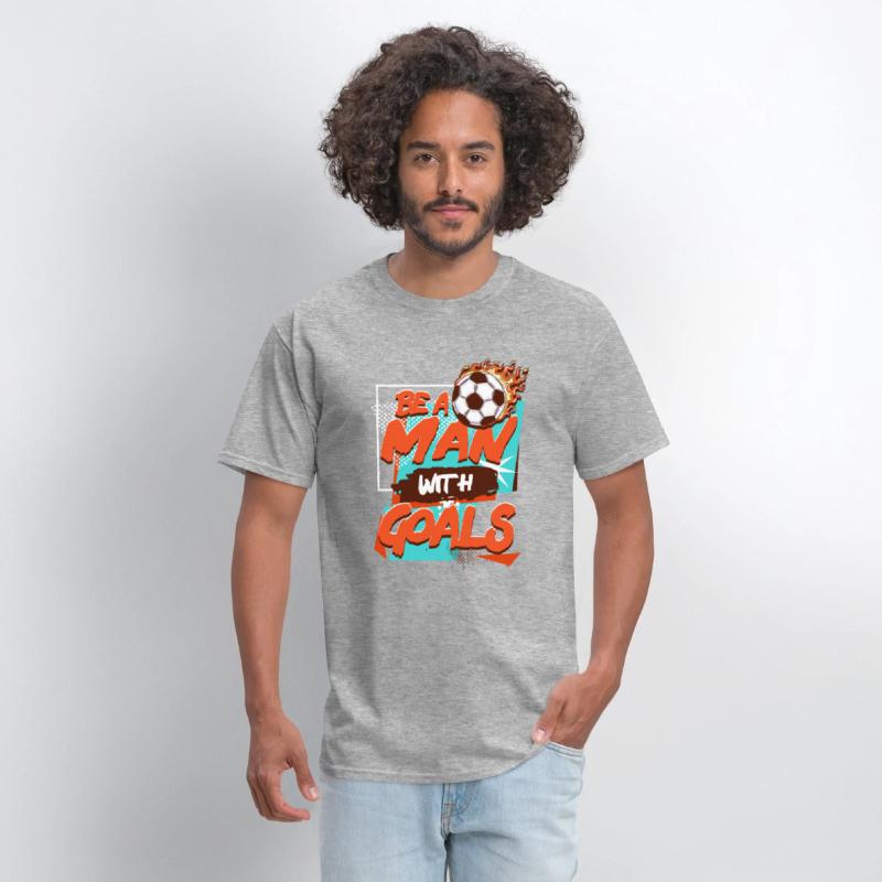 Be a Man With Goals Blazing Ball Football Sports